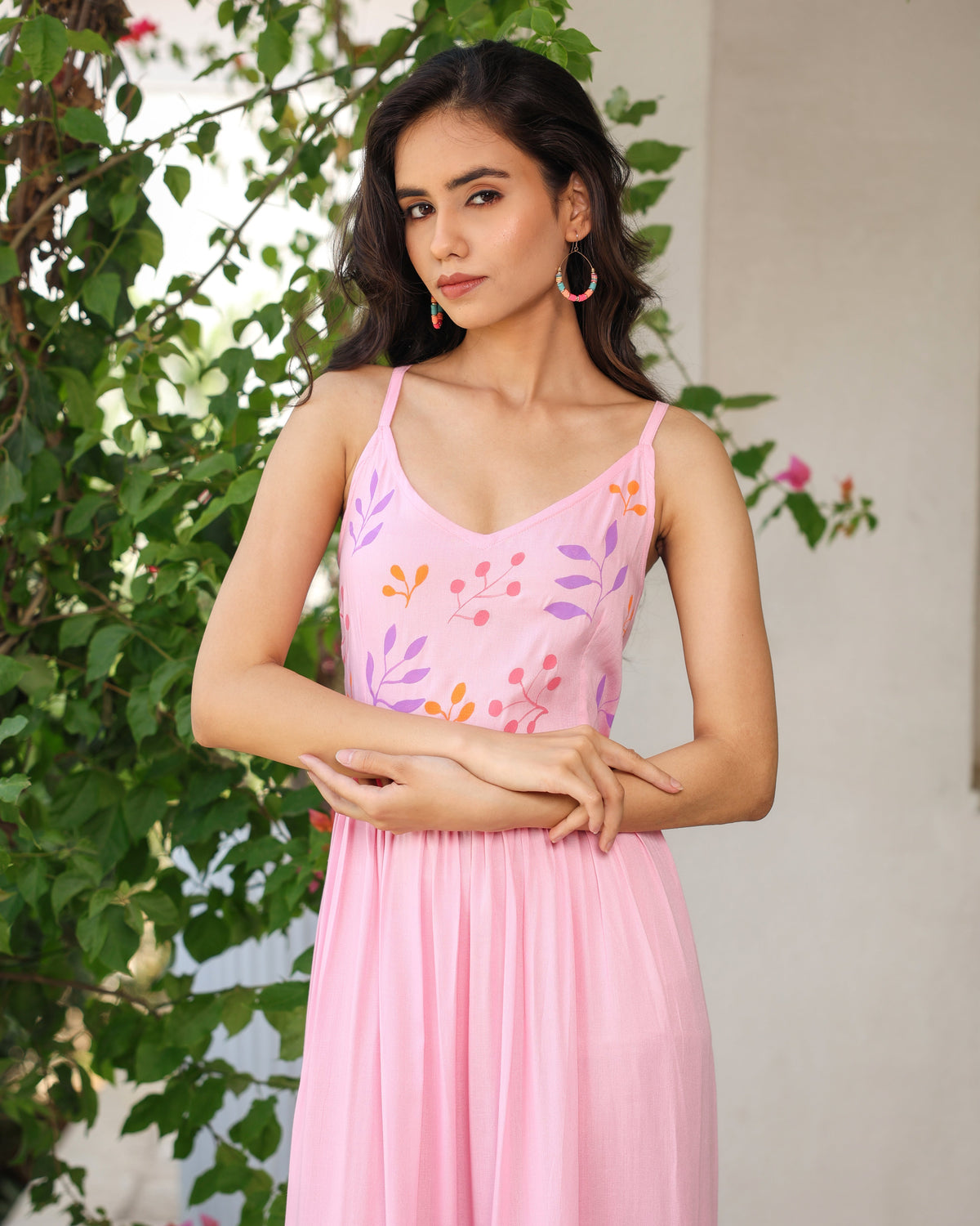 Reims Pink Flared Summer Dress