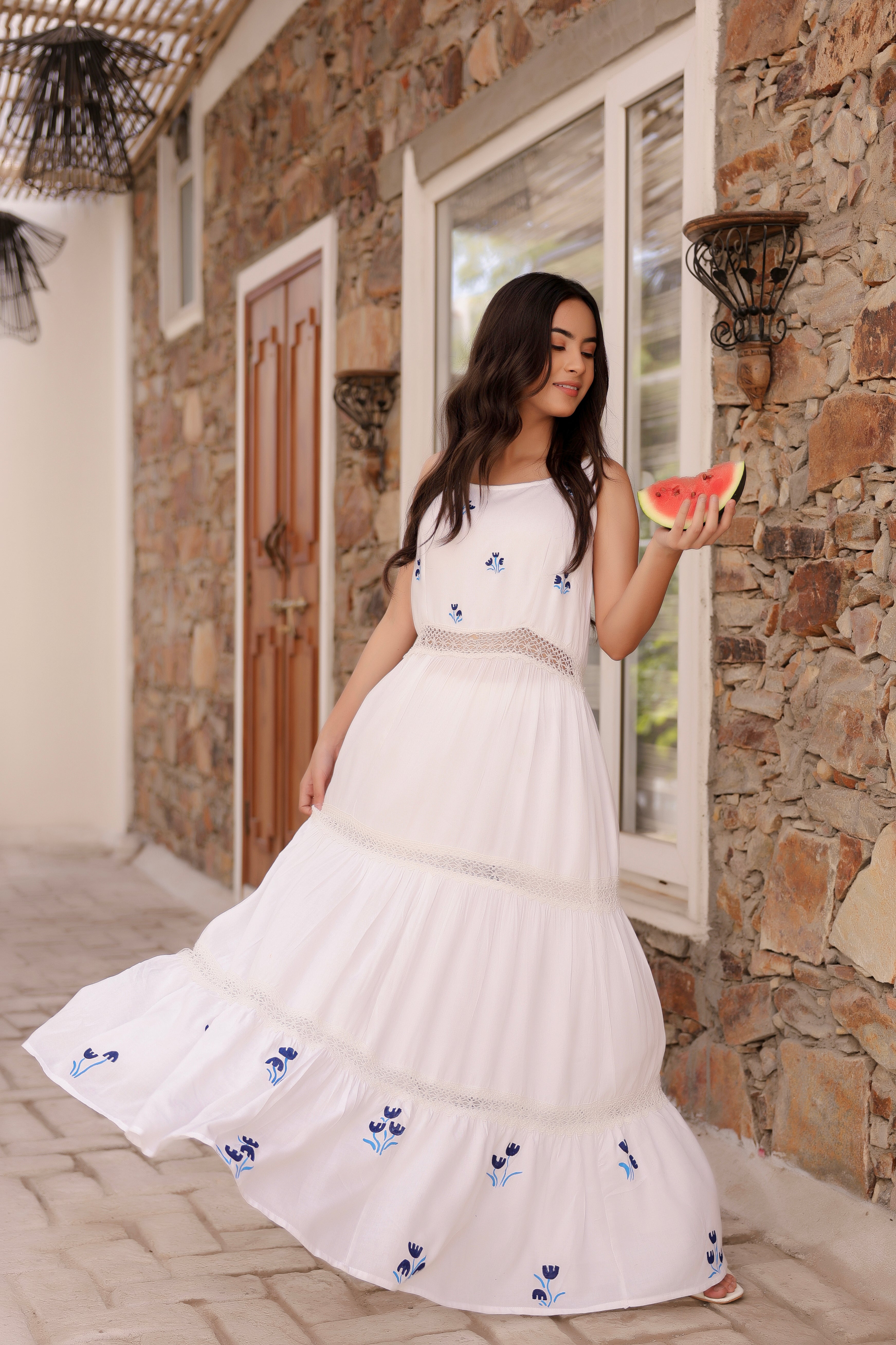 Glory White Floral Dress