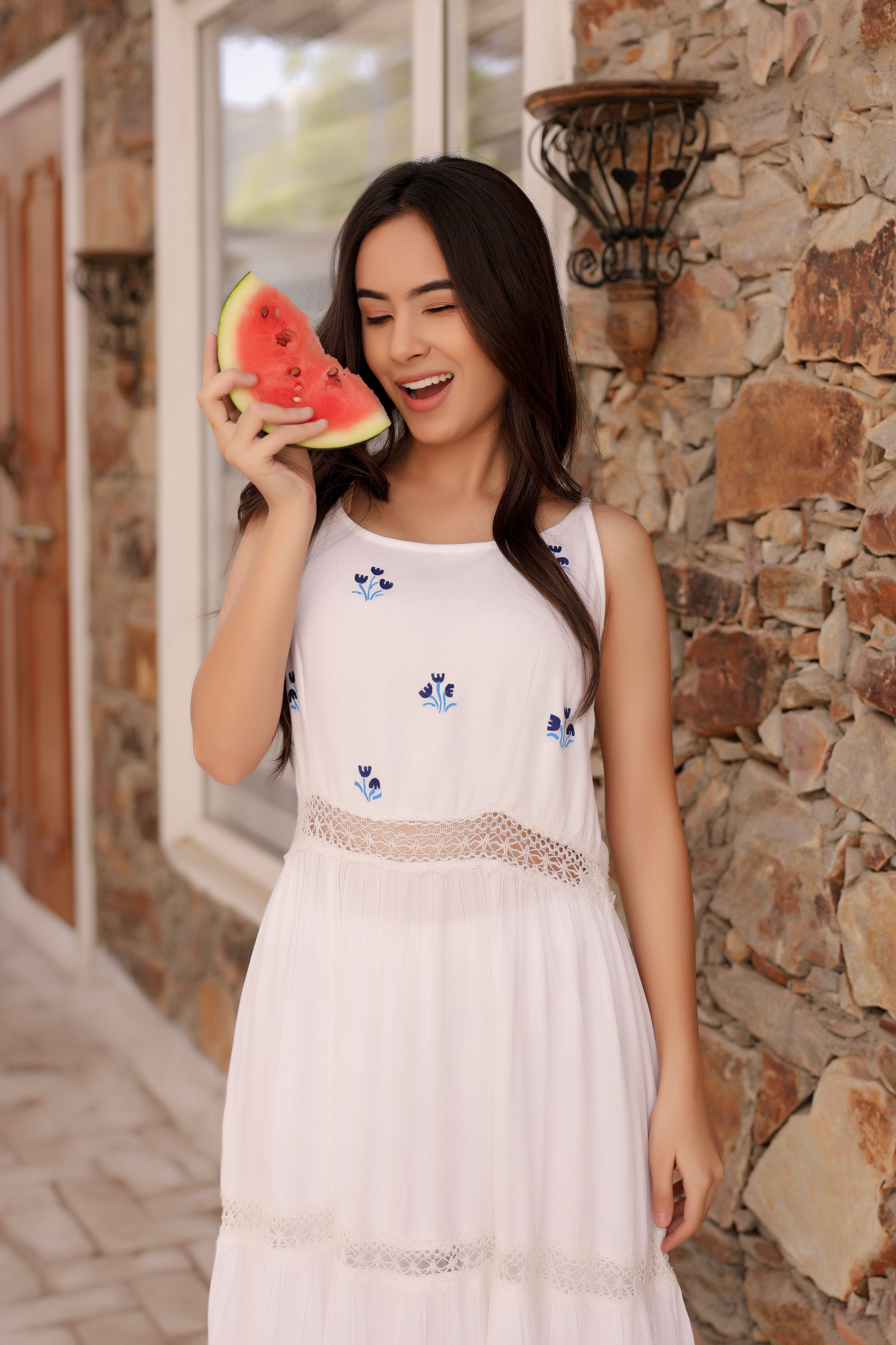 Glory White Floral Dress