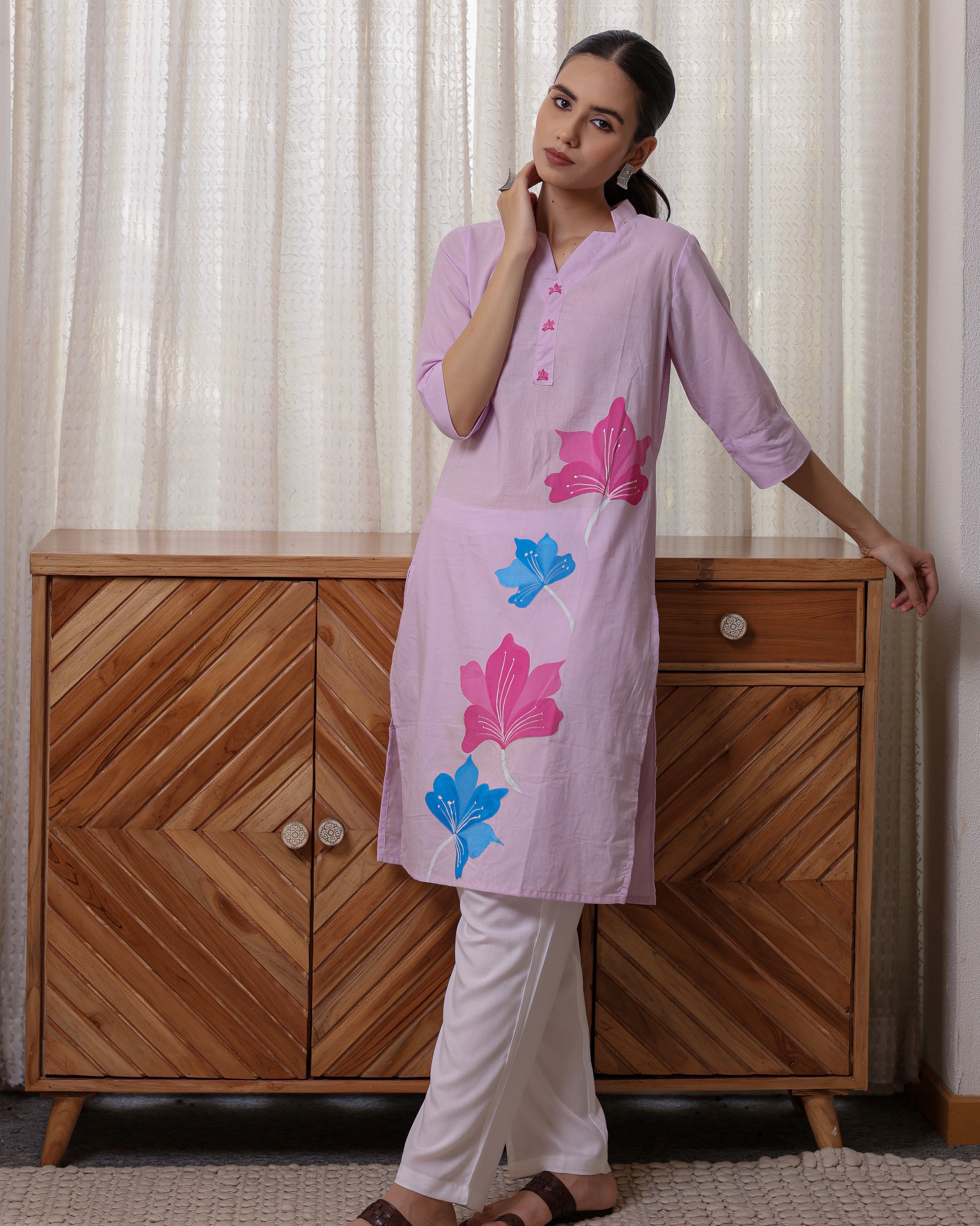 Florence Lavender Workwear Kurta Set