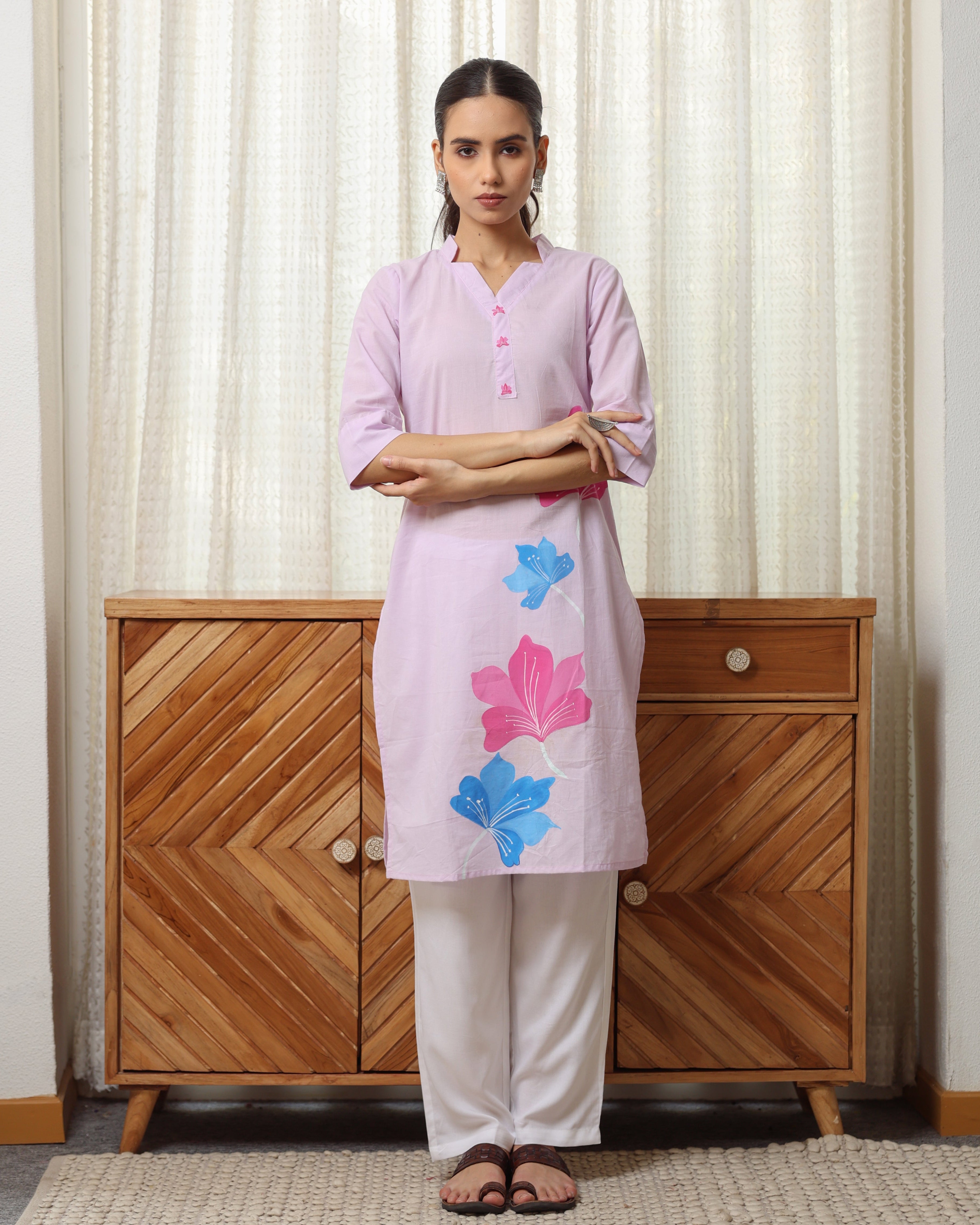 Florence Lavender Workwear Kurta Set