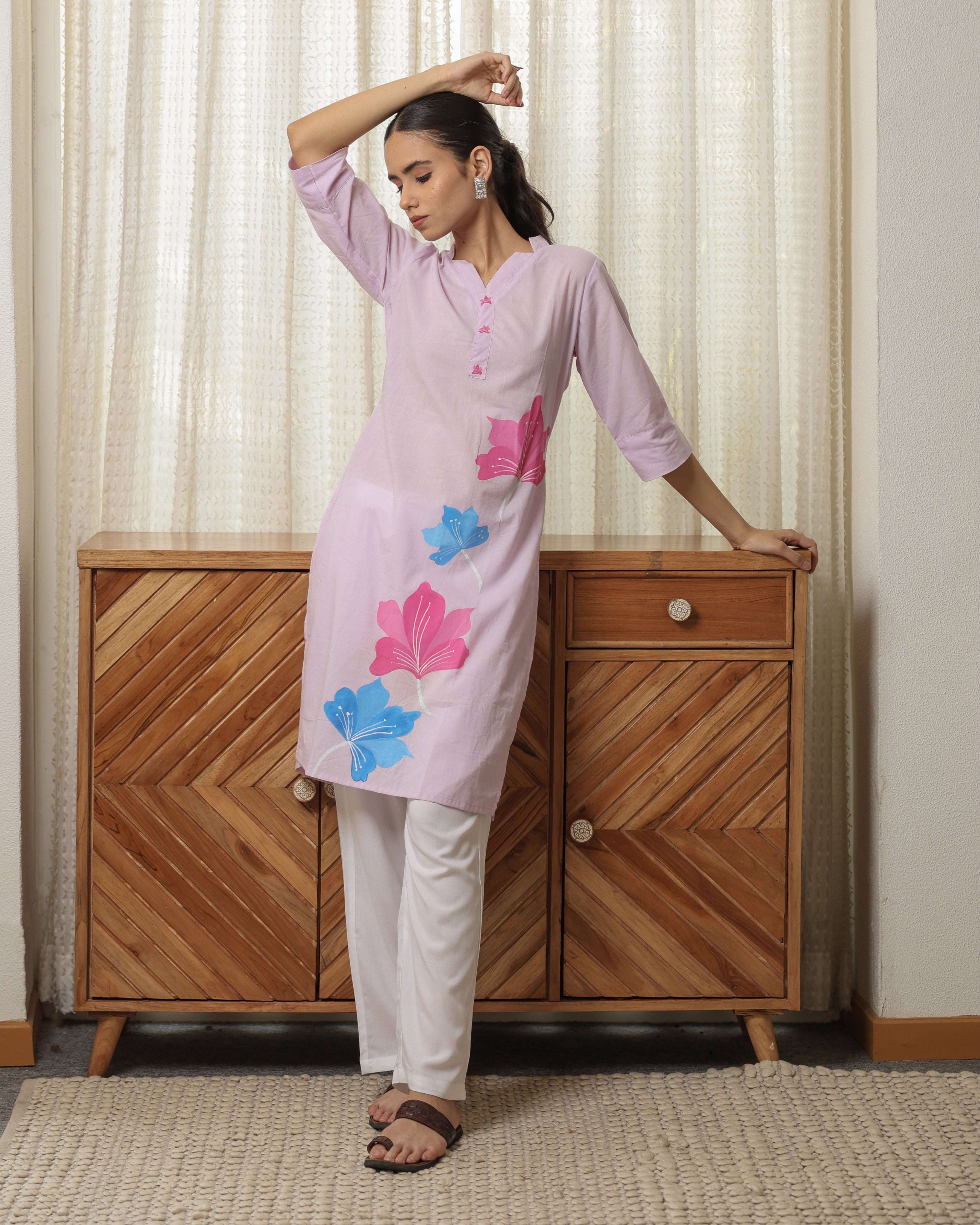 Florence Lavender Workwear Kurta Set