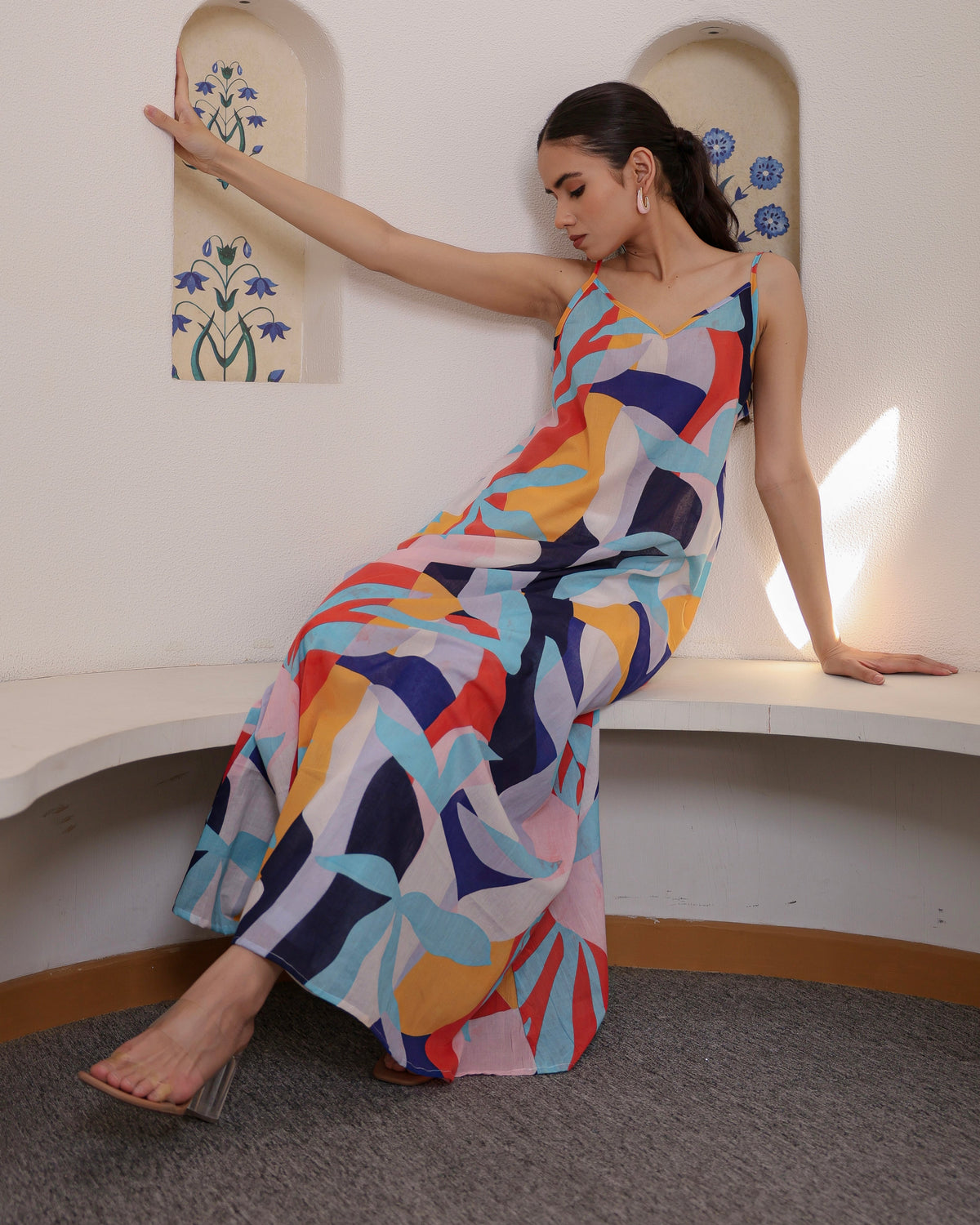 Symmetrical Multicoloured Boho Dress