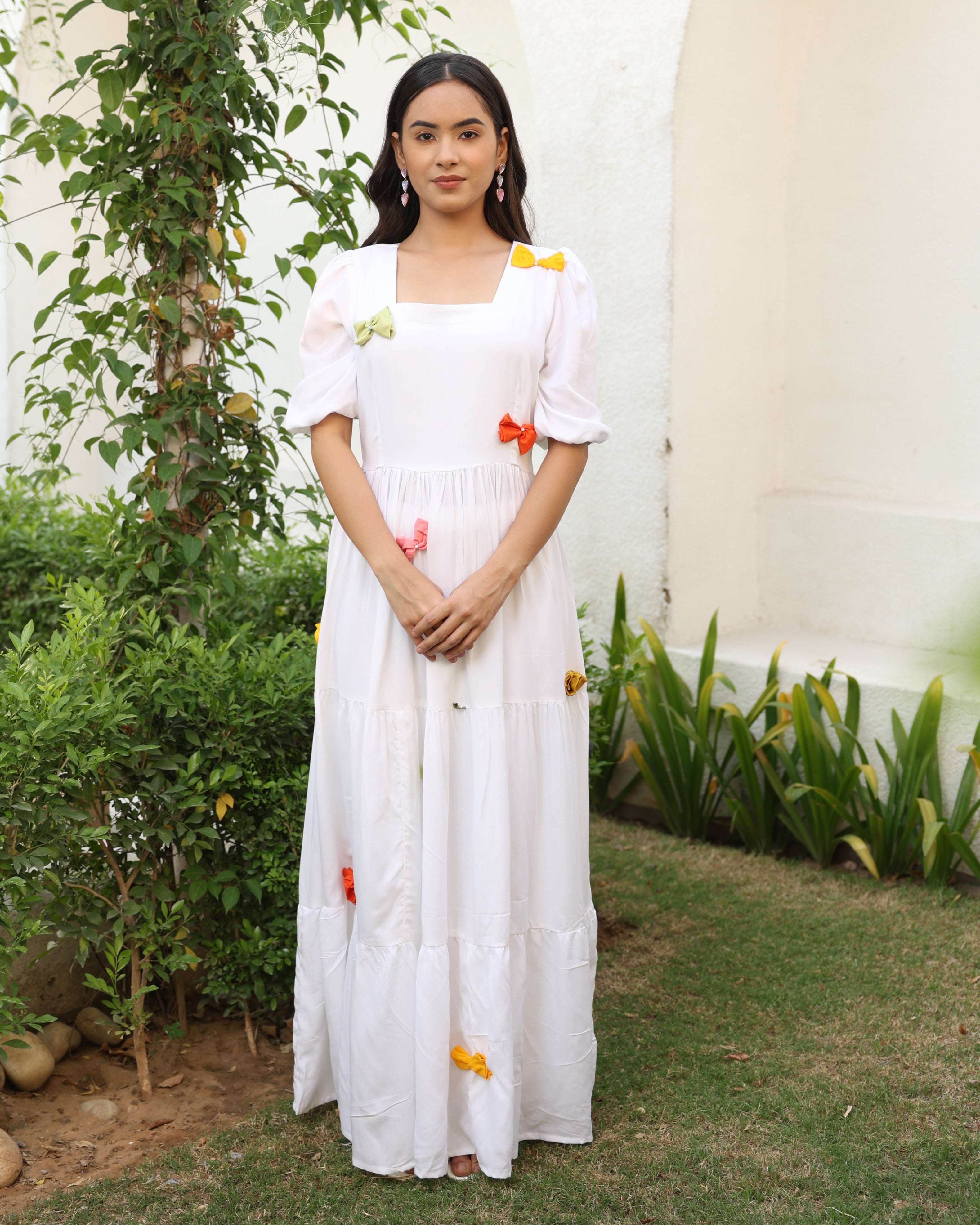 Cindrella White Bow Dress