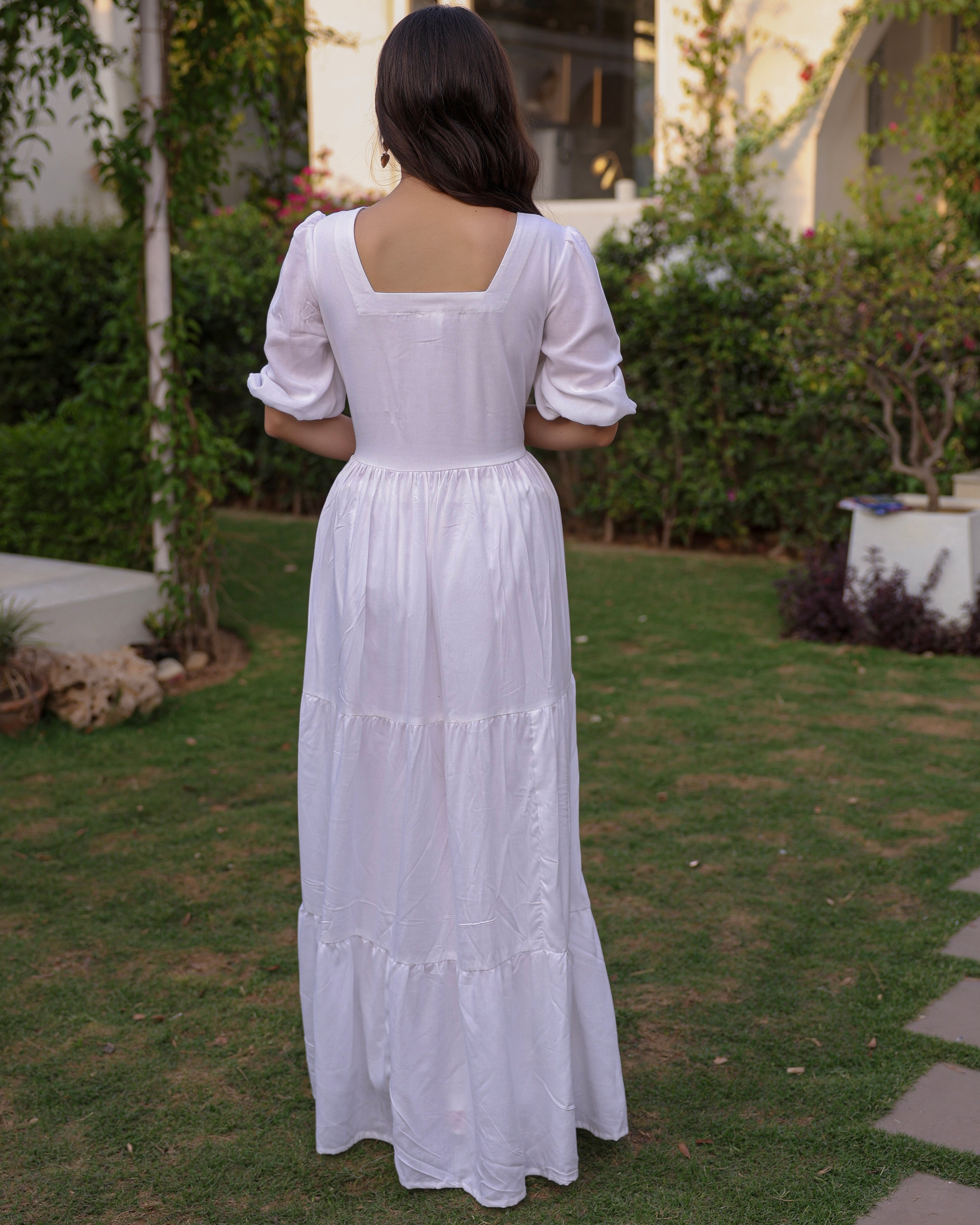 Cindrella White Bow Dress