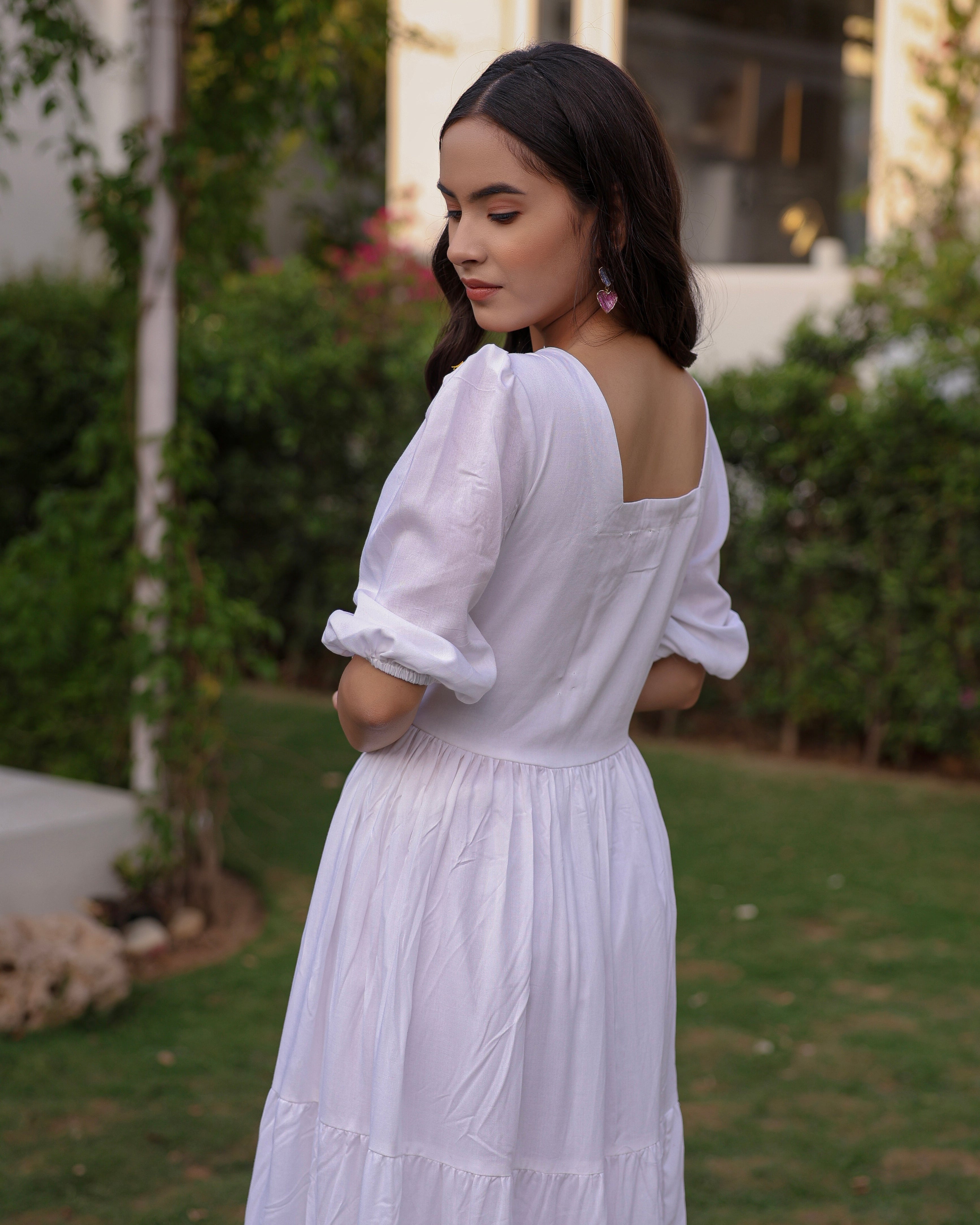 Cindrella White Bow Dress