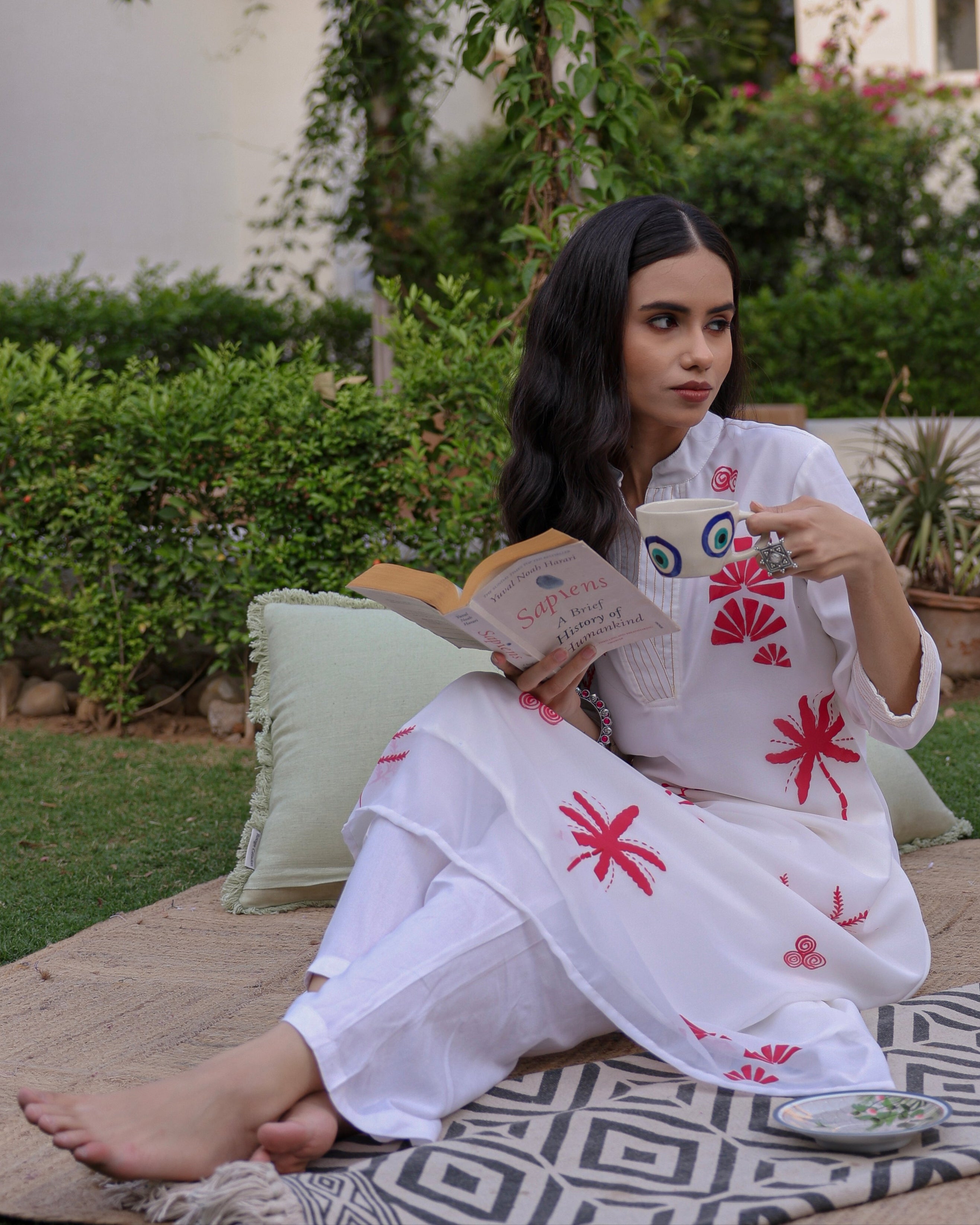 Jazzy White Kurta Set