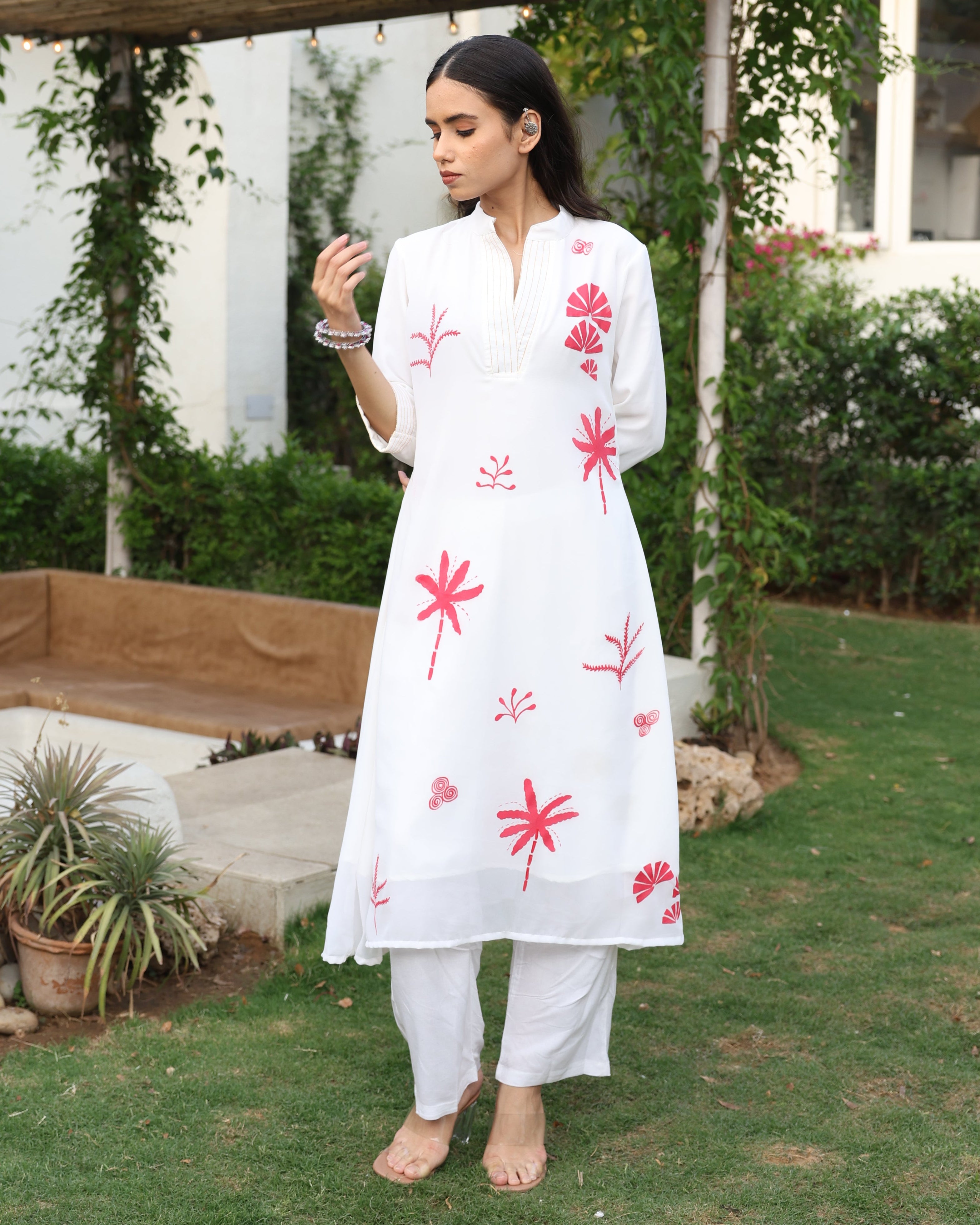 Jazzy White Kurta Set