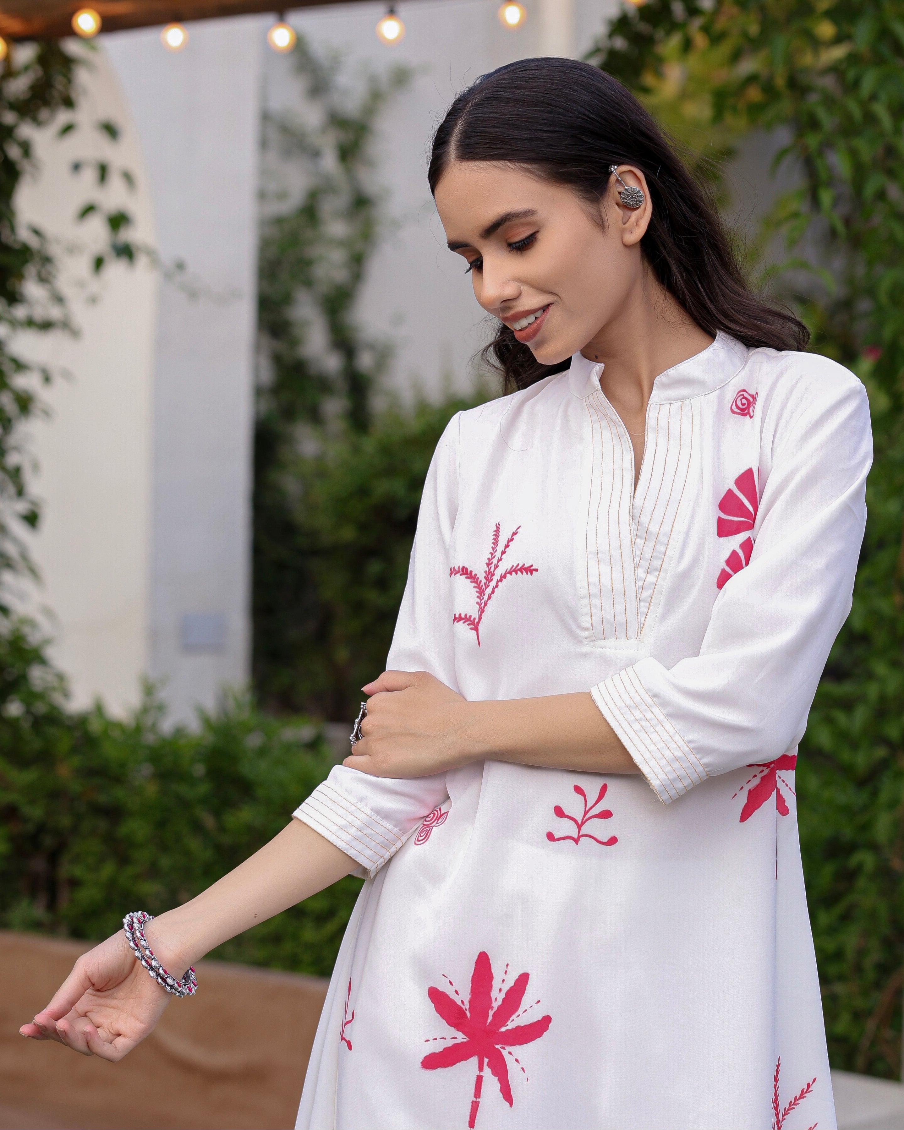 Jazzy White Kurta Set
