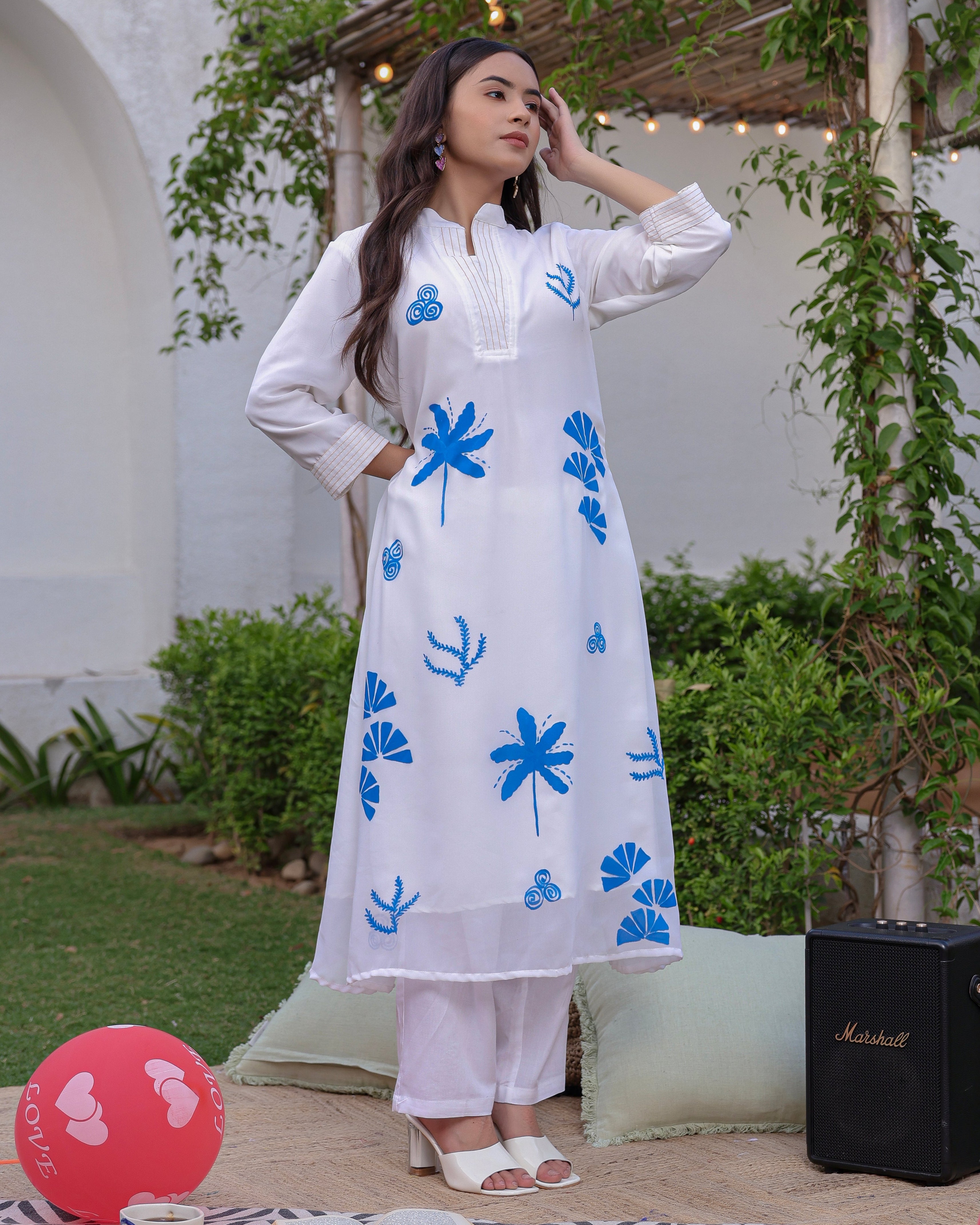 Jasmine White Kurta Set