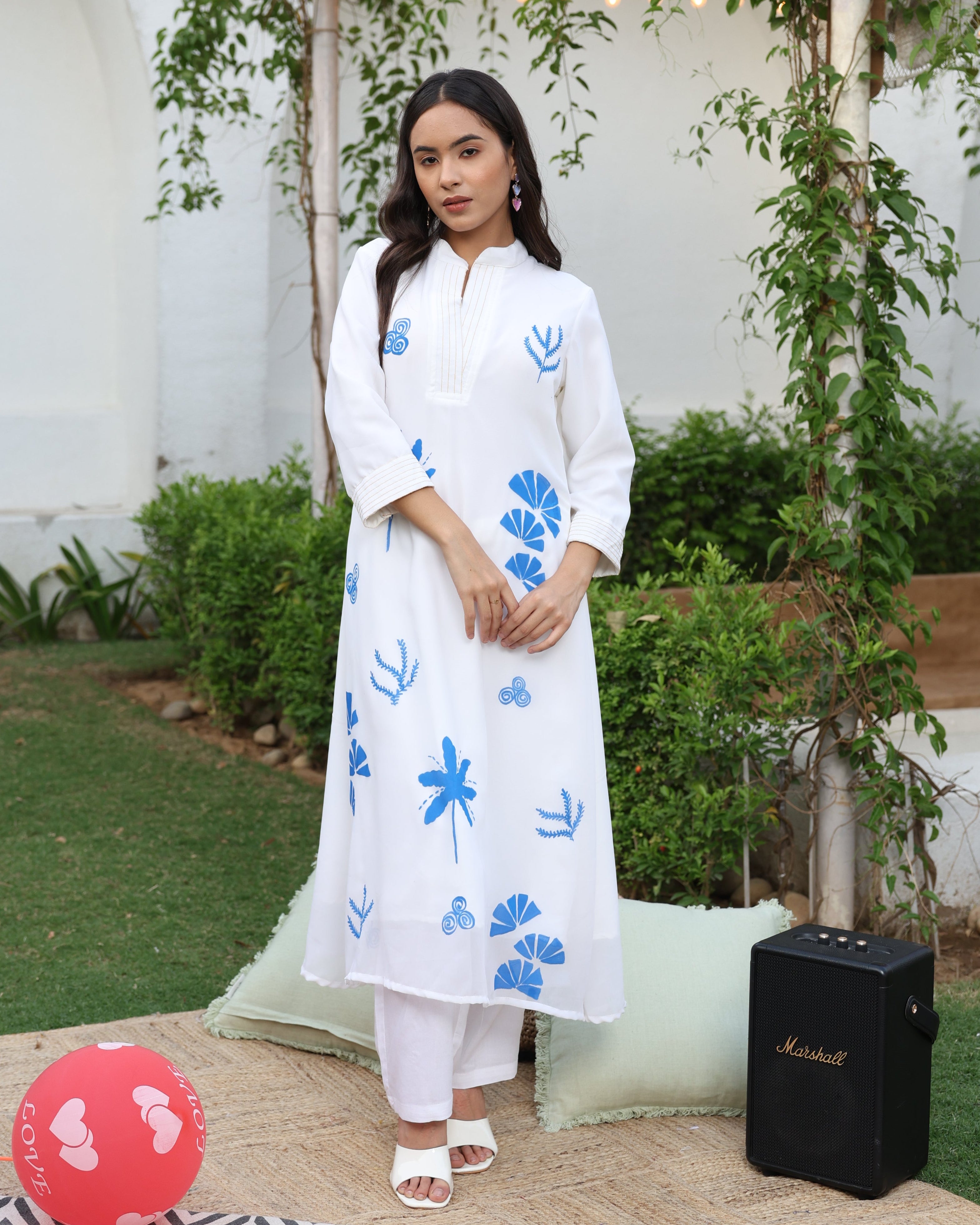 Jasmine White Kurta Set