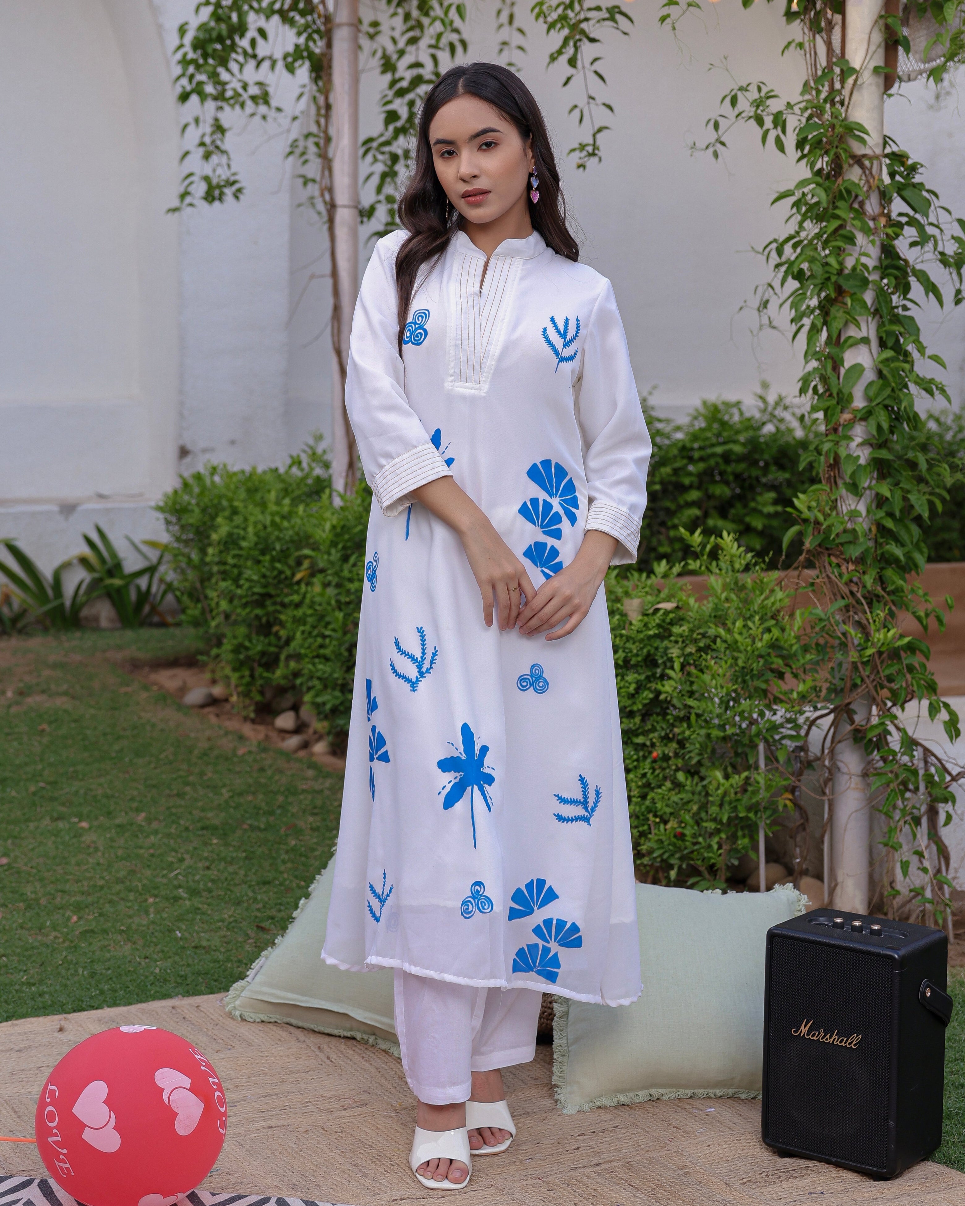 Jasmine White Kurta Set