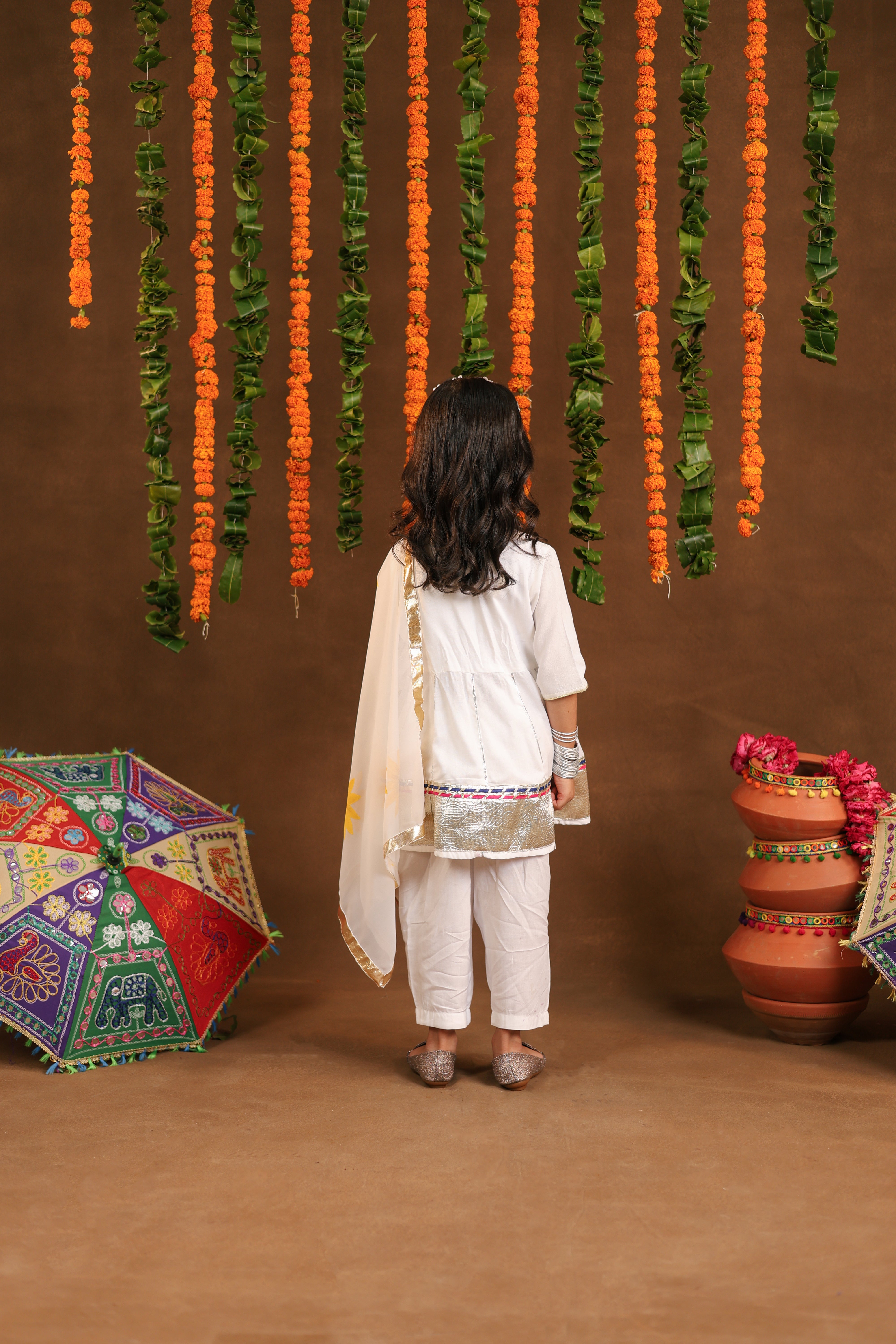 White Sunflower Suit Set