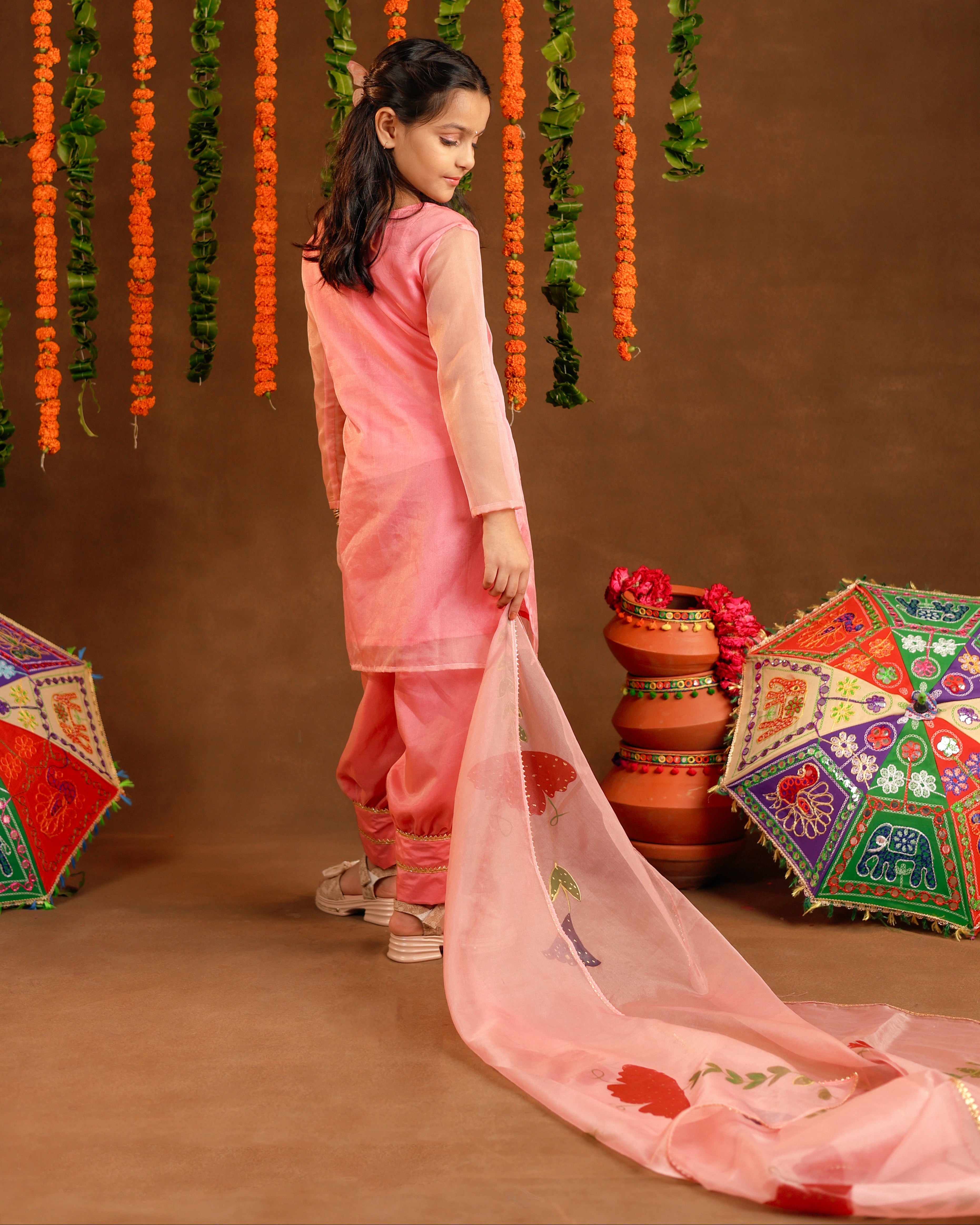 Kids Aalia Pink Suit Set