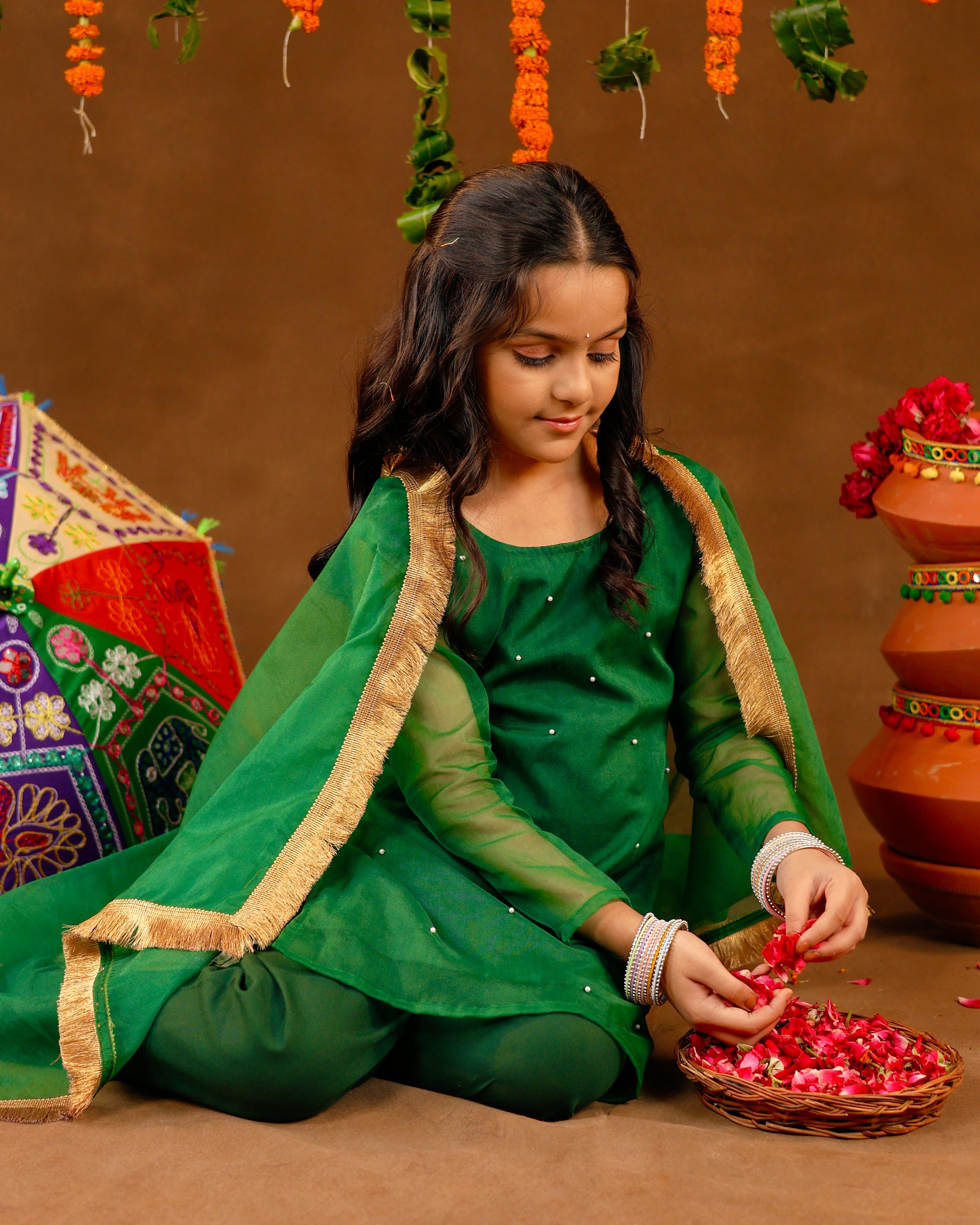 Green Hariyali Noor Suit Set