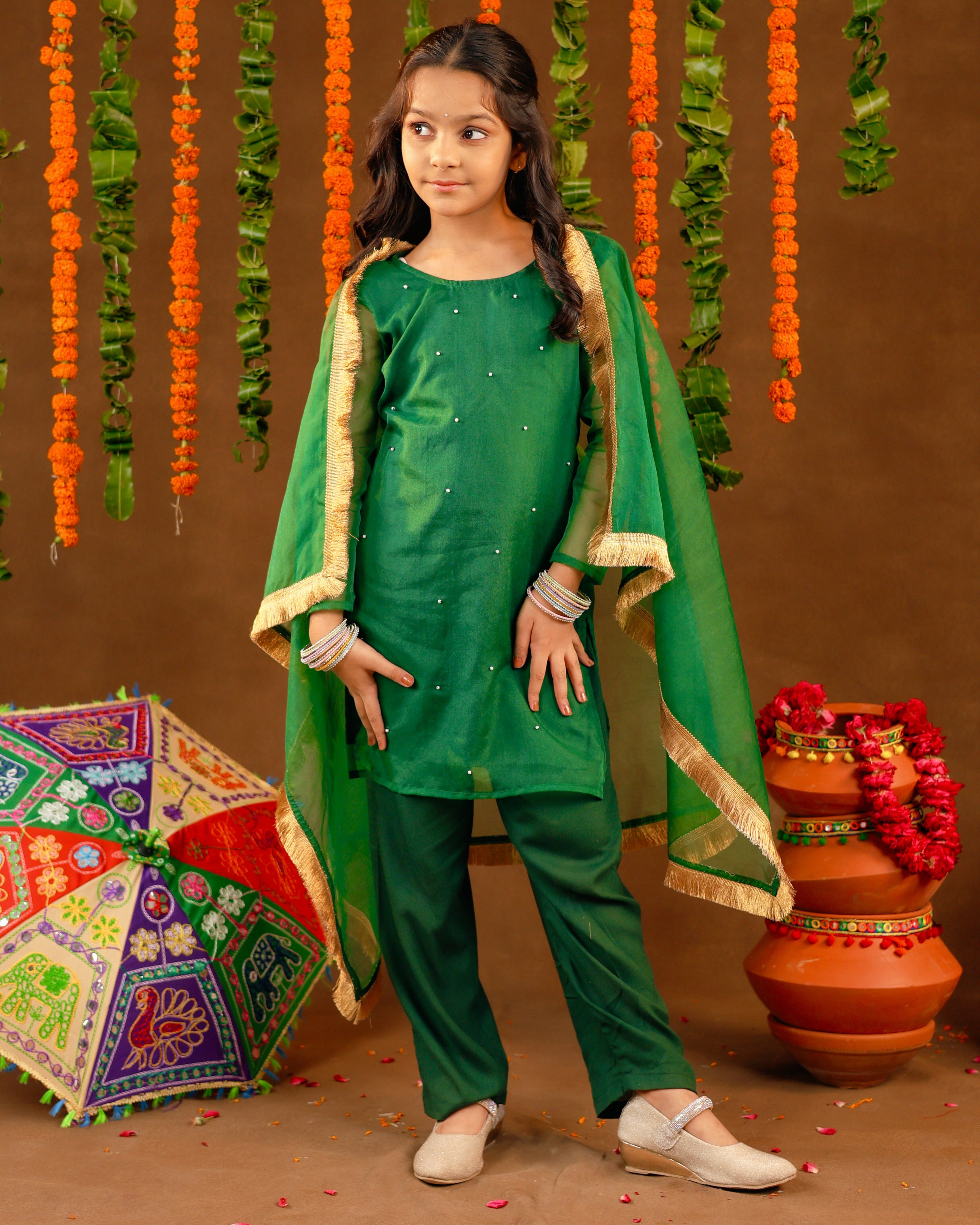 Green Hariyali Noor Suit Set