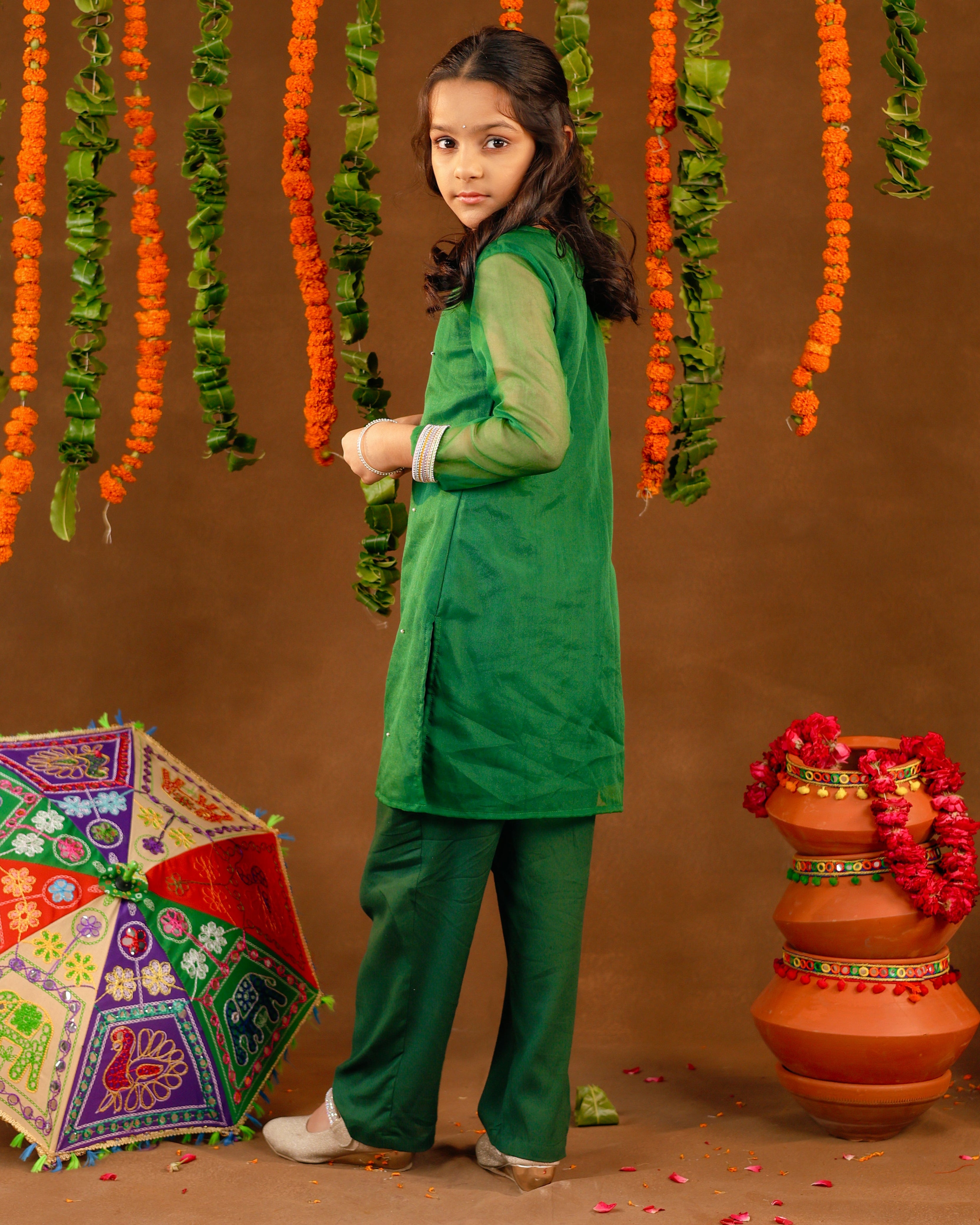 Green Hariyali Noor Suit Set