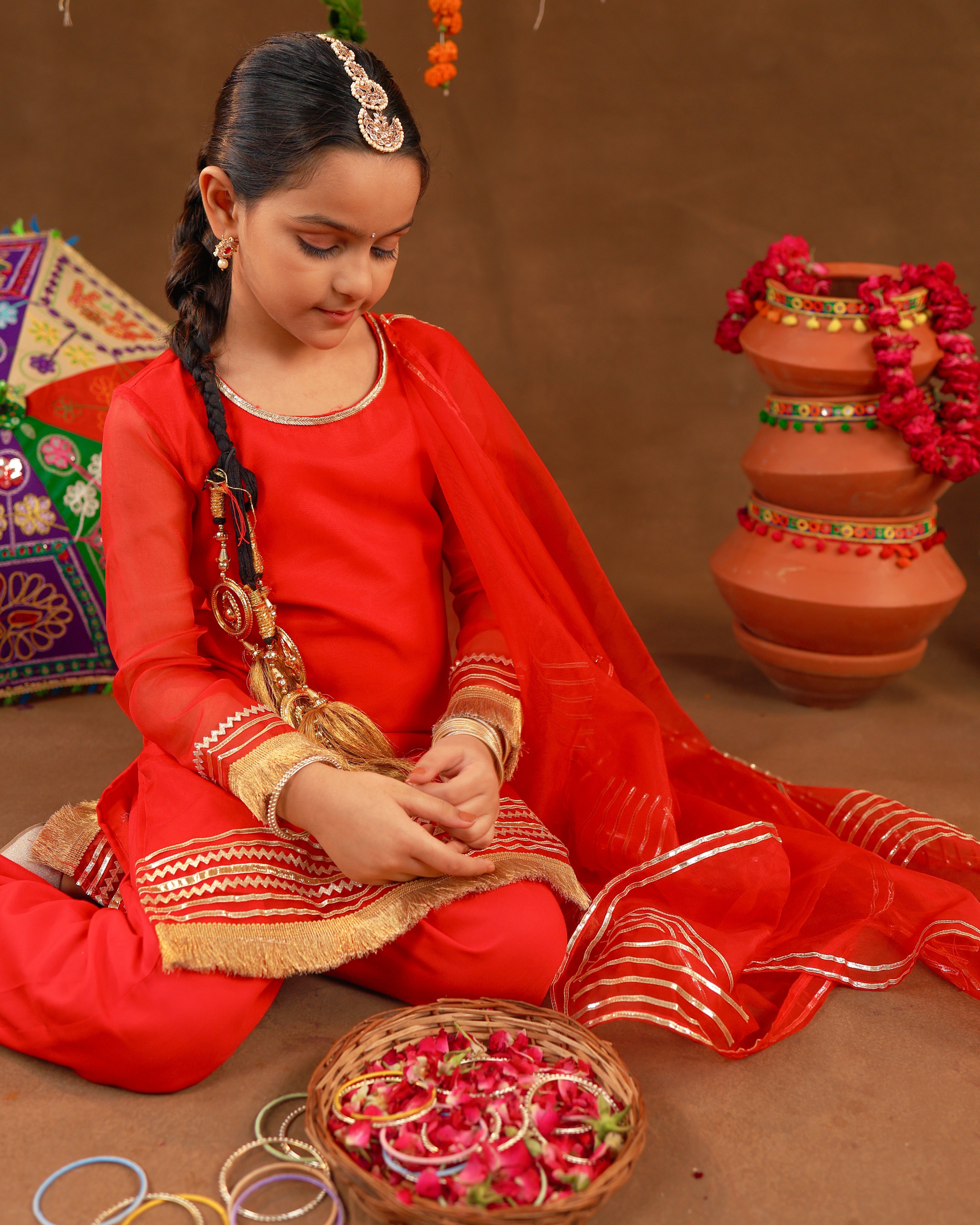 Red Rangrez Suit Set