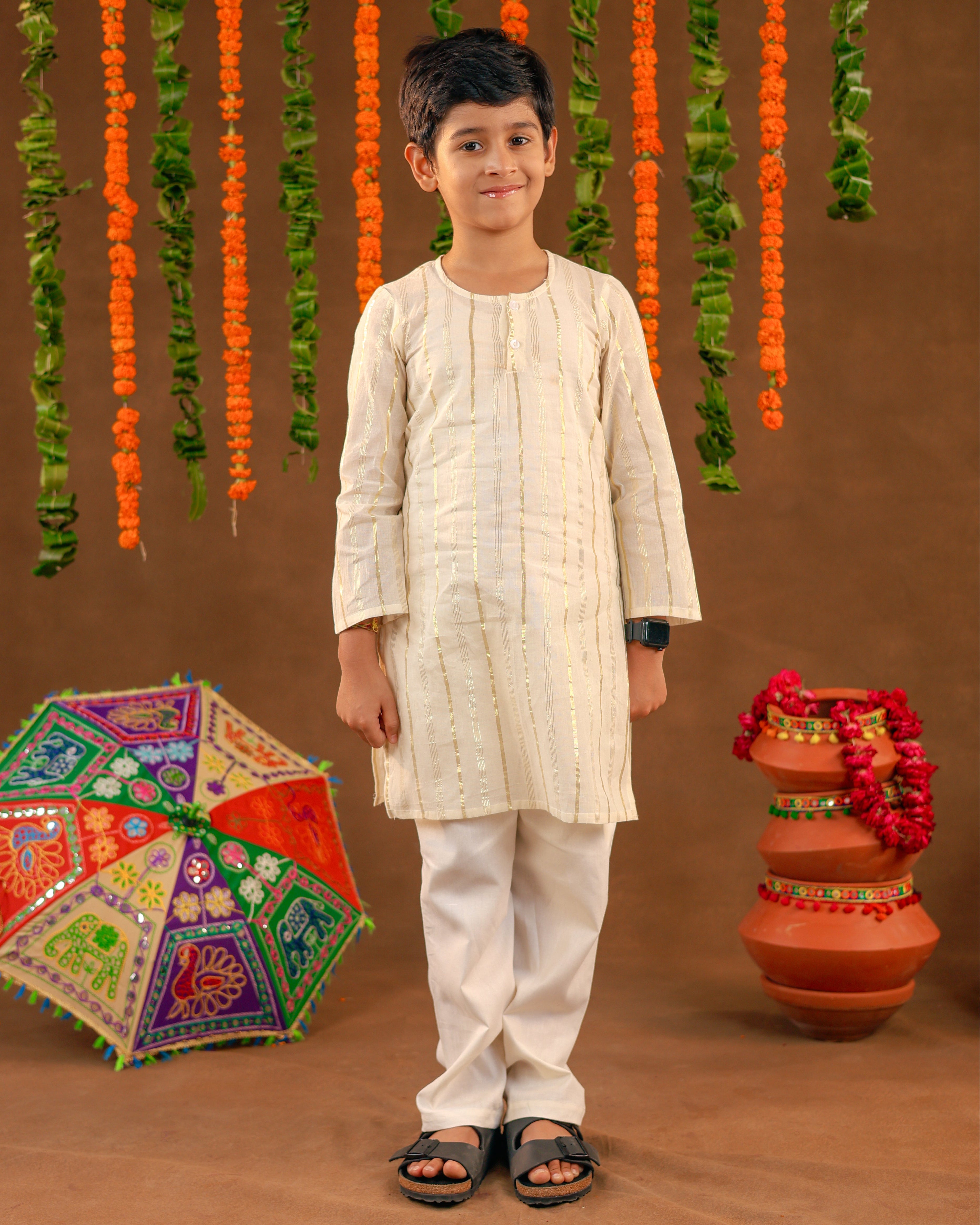 Nazare white kurta set