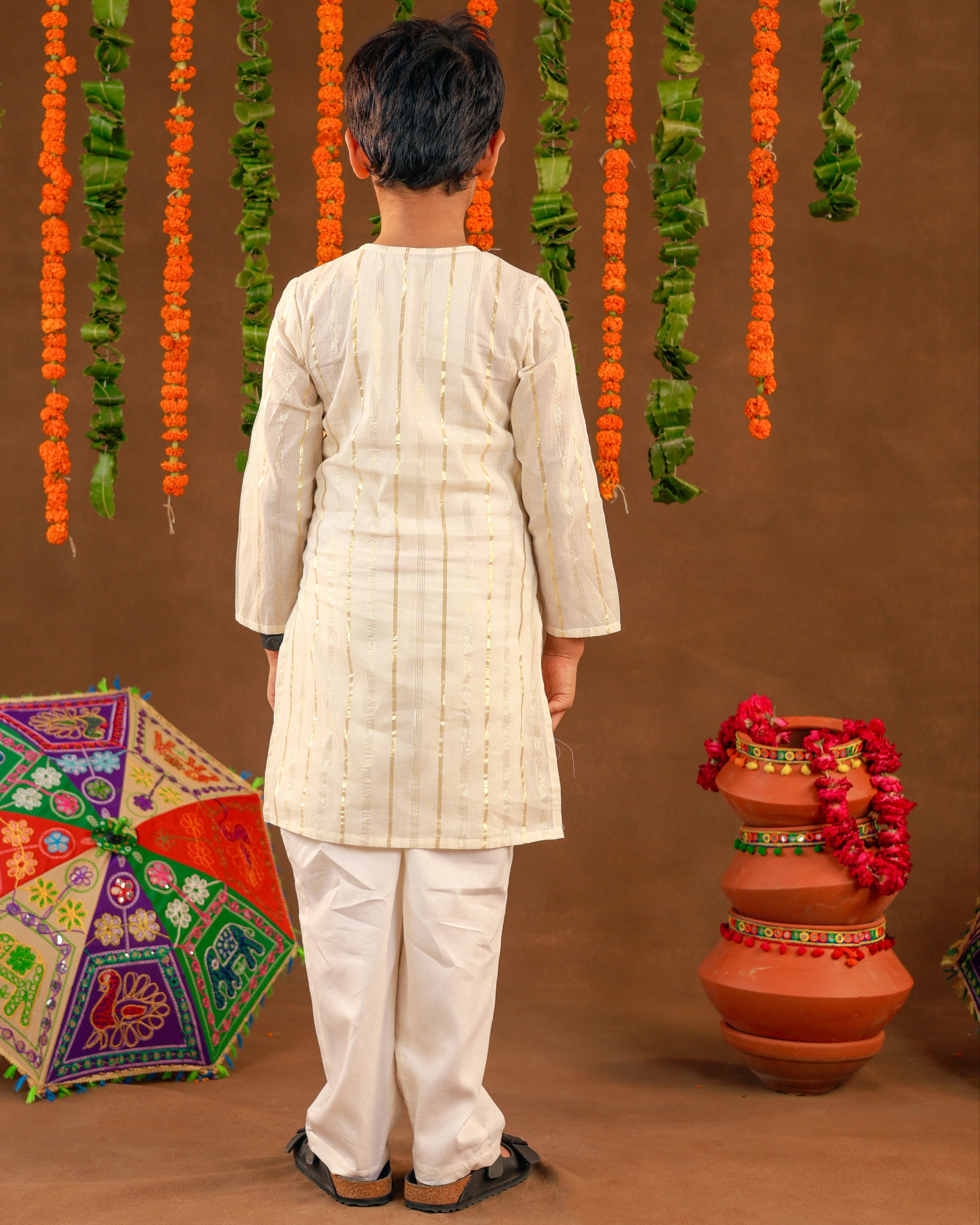 Nazare white kurta set