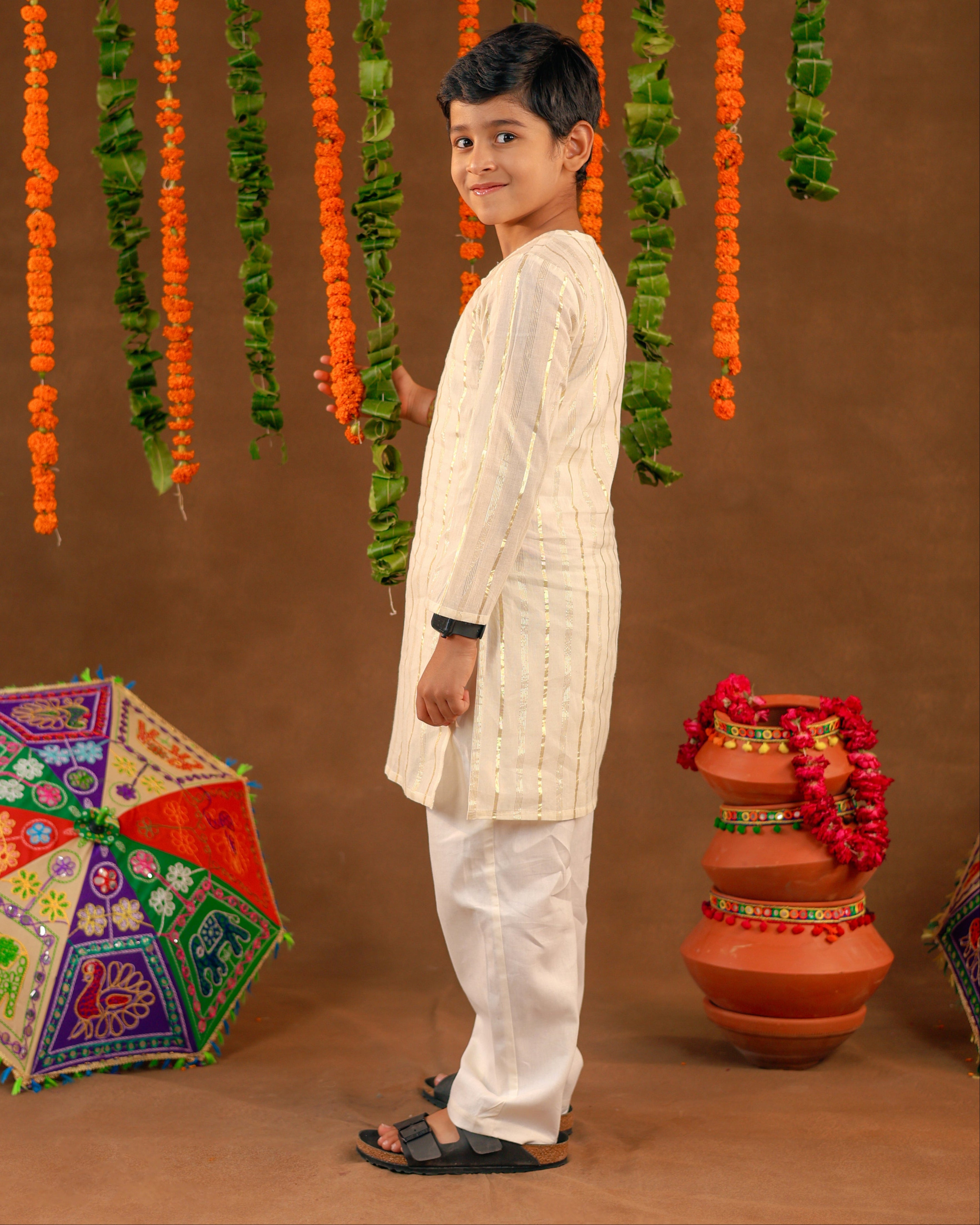 Nazare white kurta set
