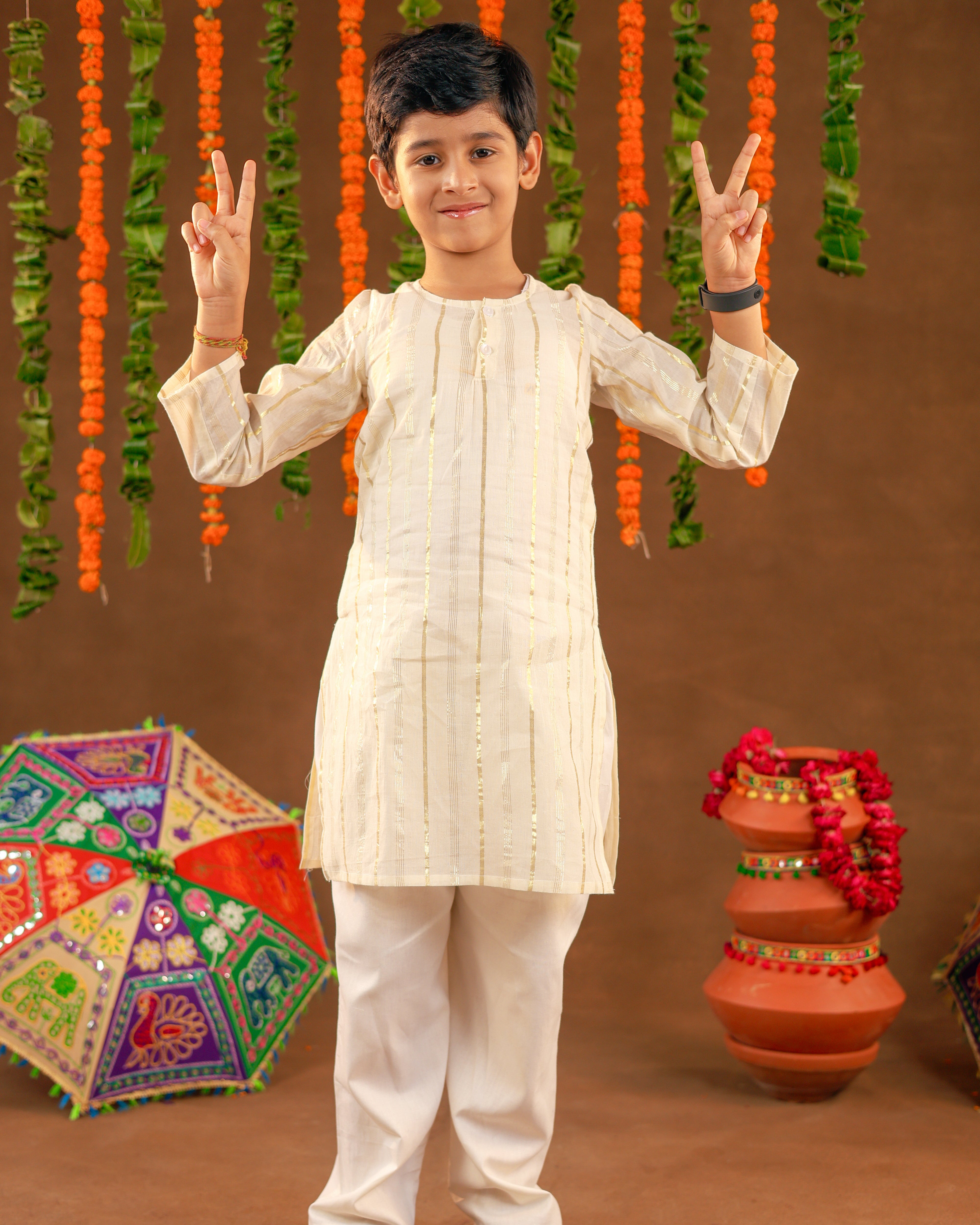 Nazare white kurta set