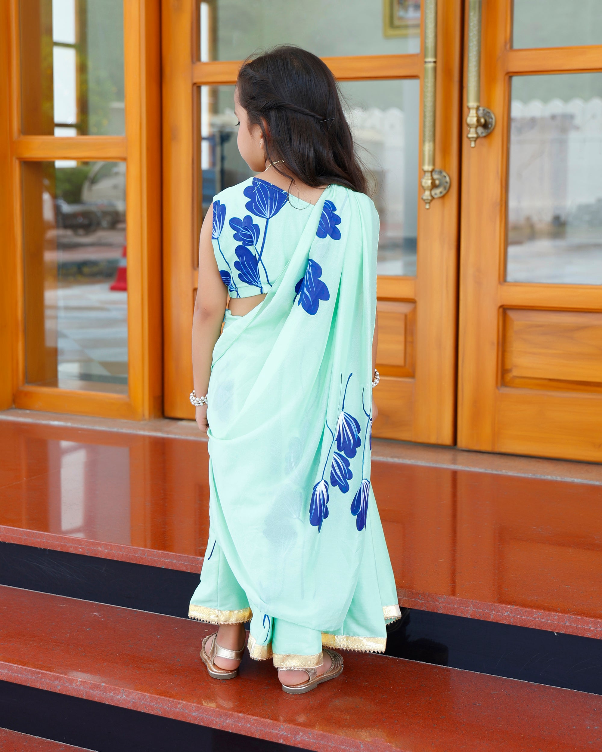 Rug Green Floral Lehenga Choli With Dupatta