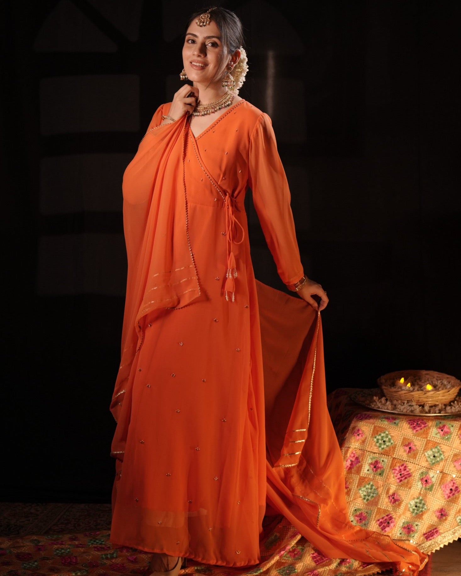 PEACH RANI ANARKALI SUIT SET