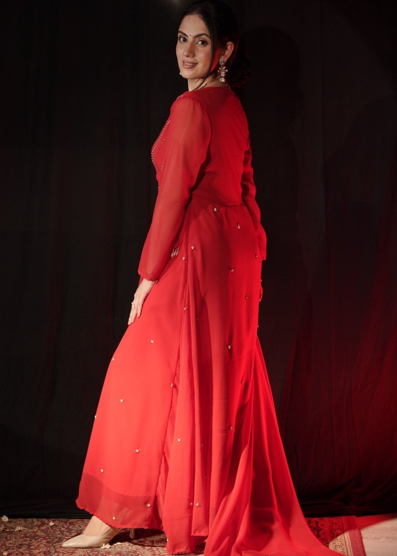 LAL RAGINI ANARKALI SUIT SET