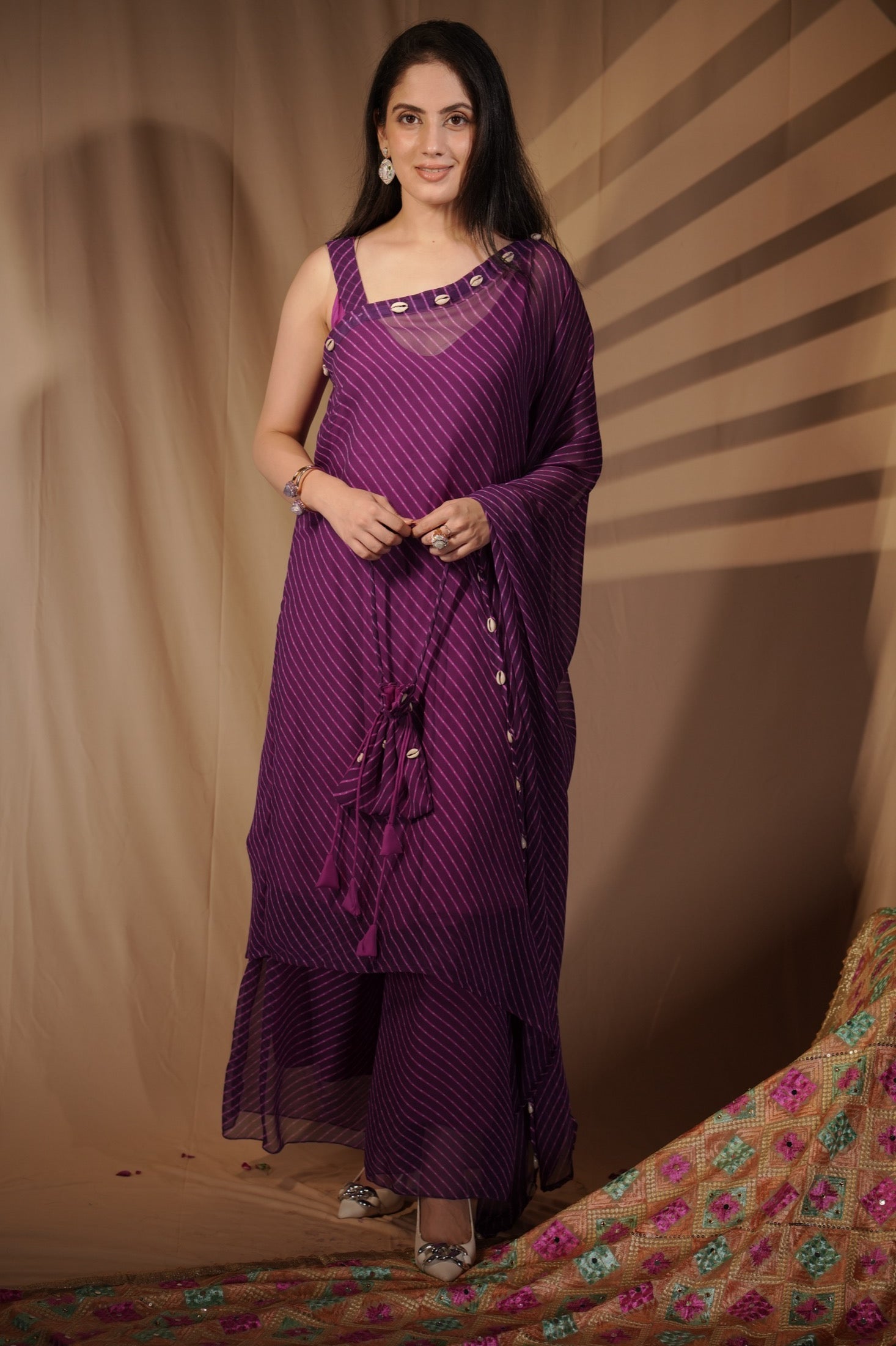 ROYAL PURPLE KAFTAN DRESS