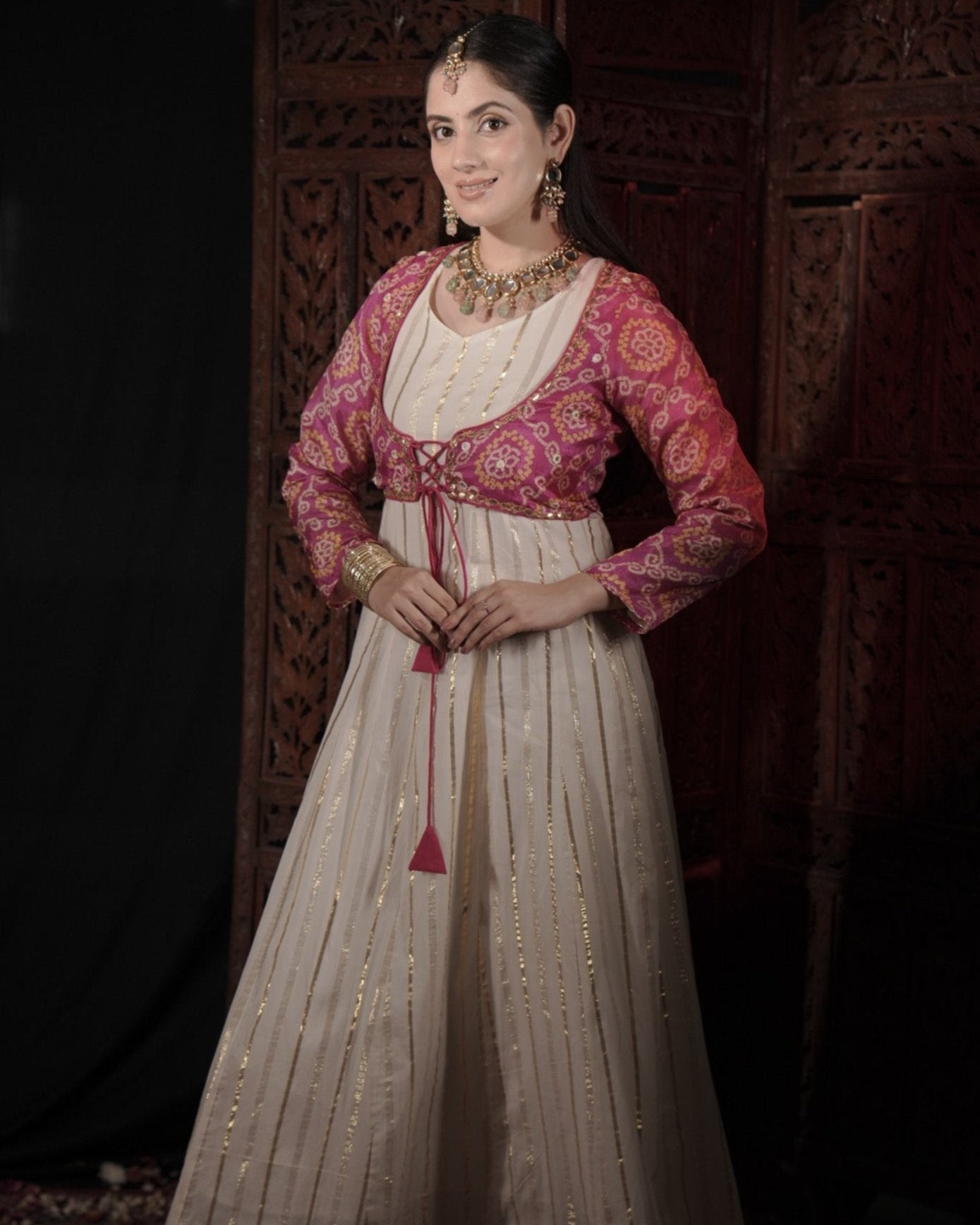 RAHAT PINK ANARKALI SUIT