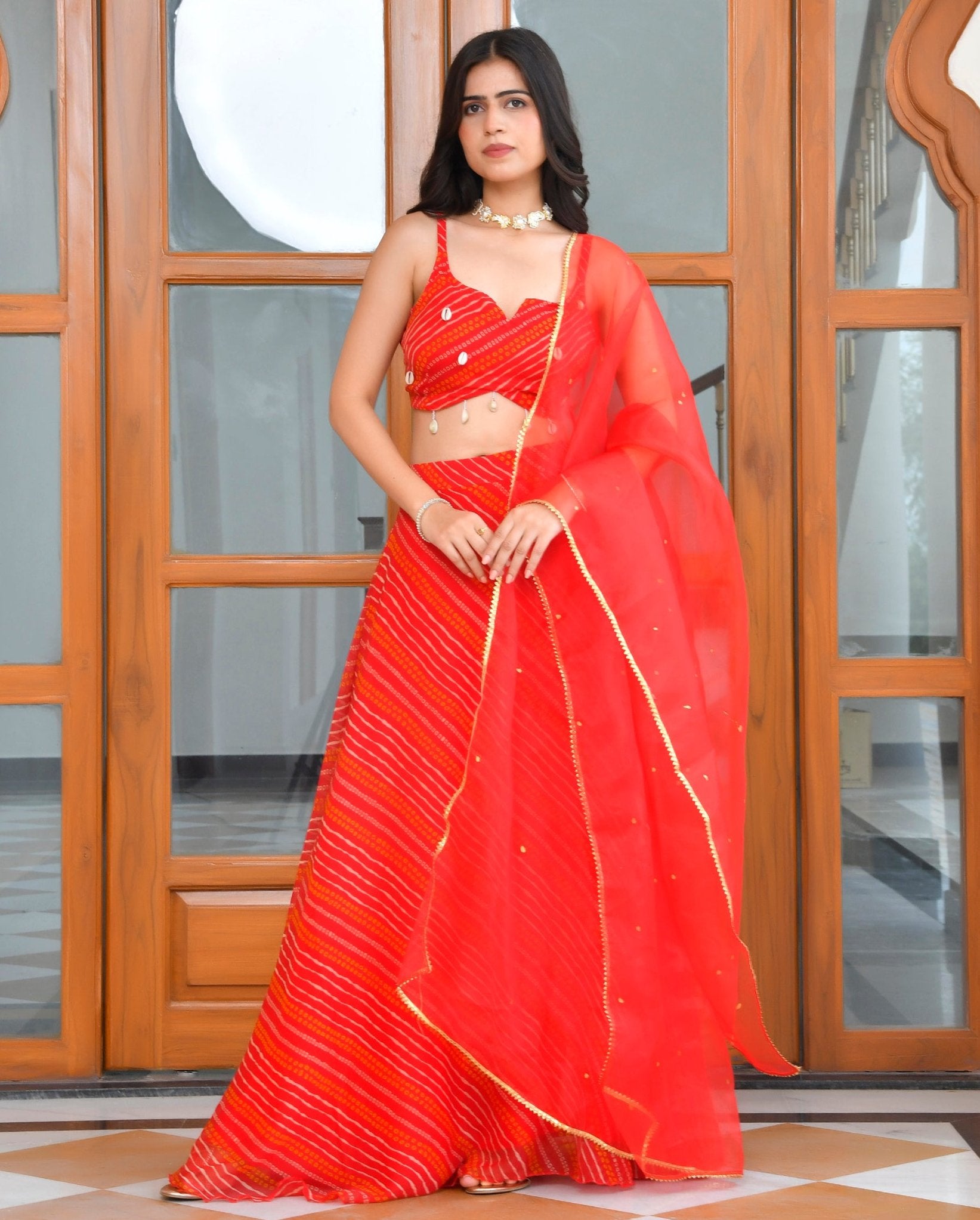 Berries Red Lehenga Set