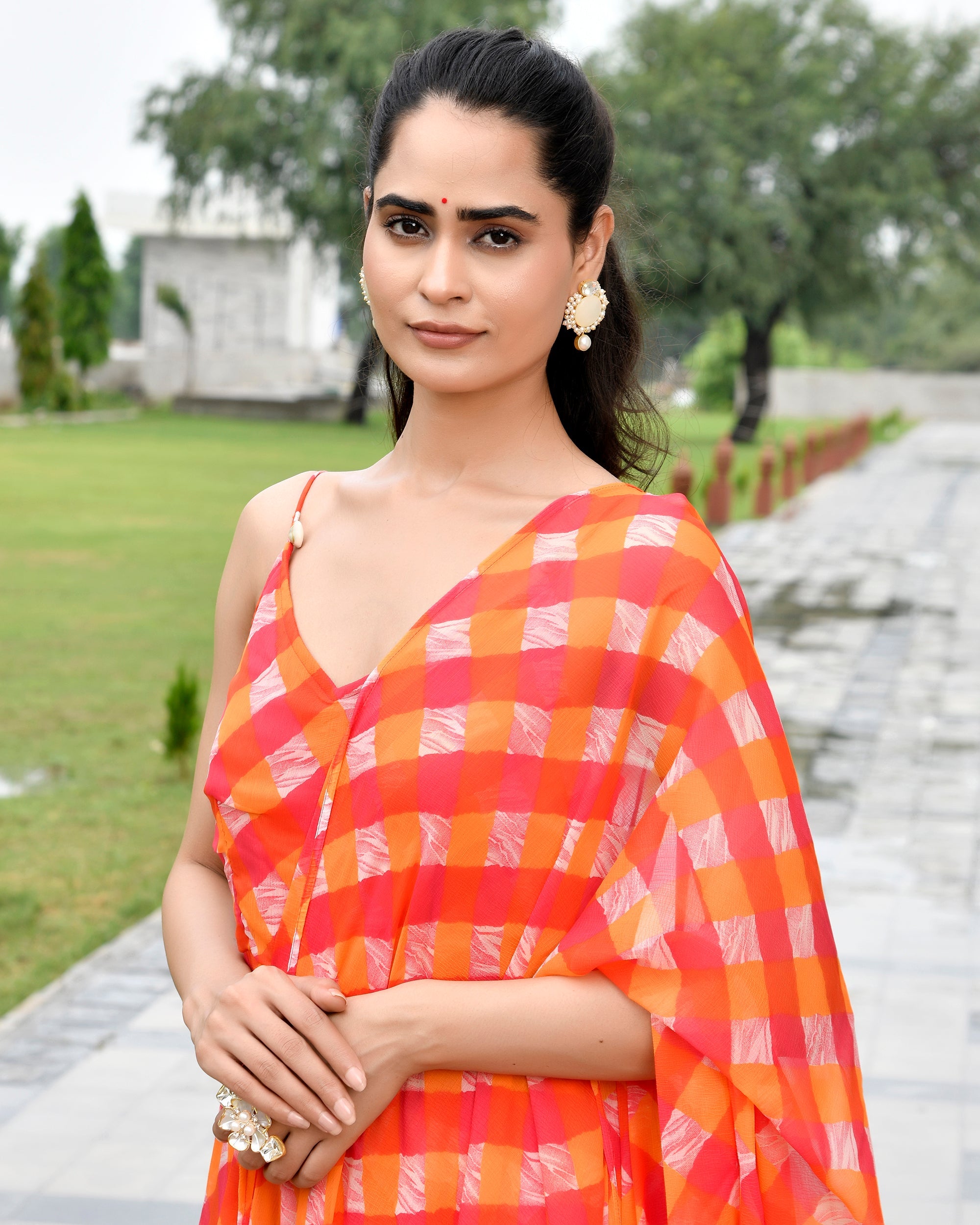 Santoor Orange Suit Set