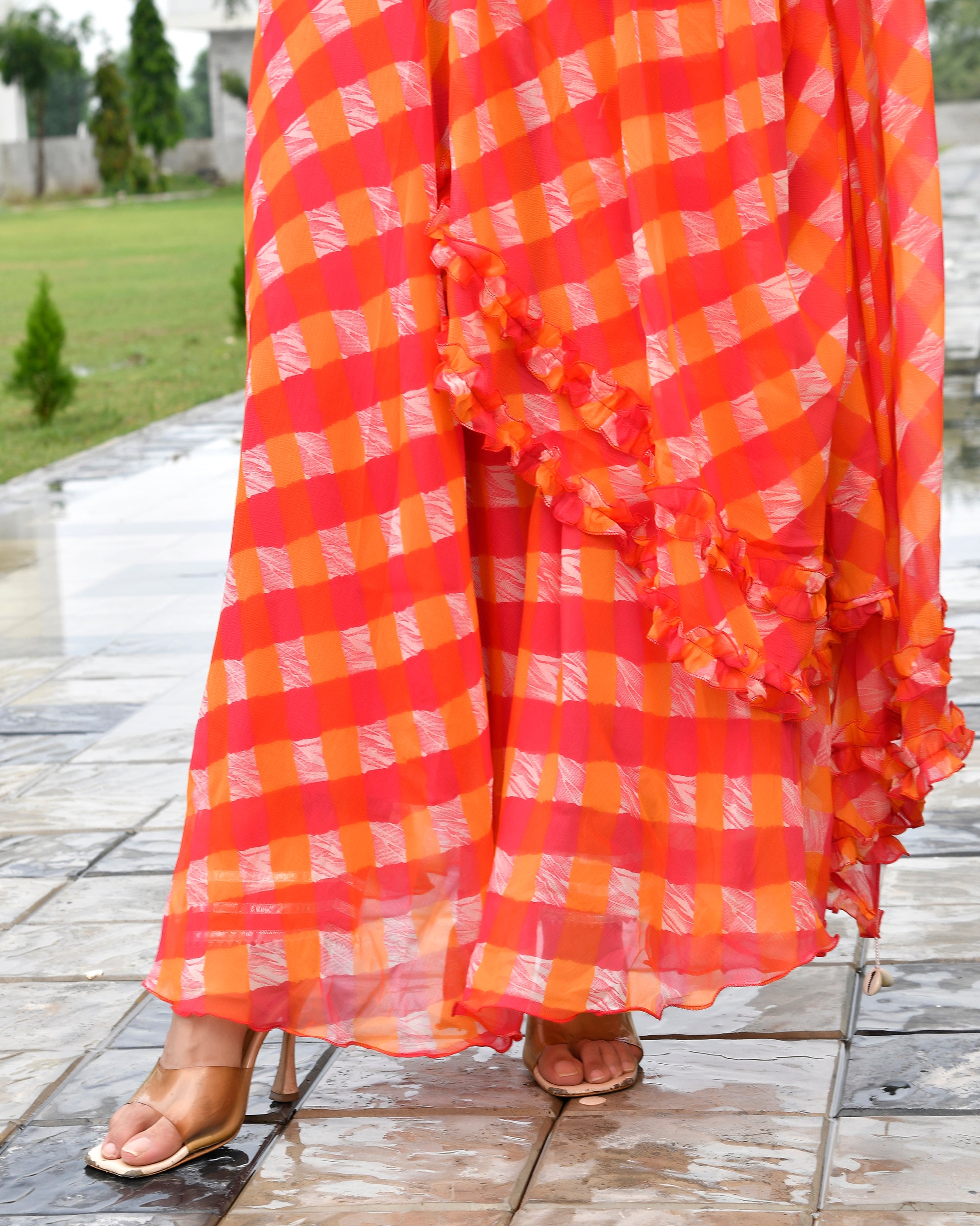 Santoor Orange Suit Set
