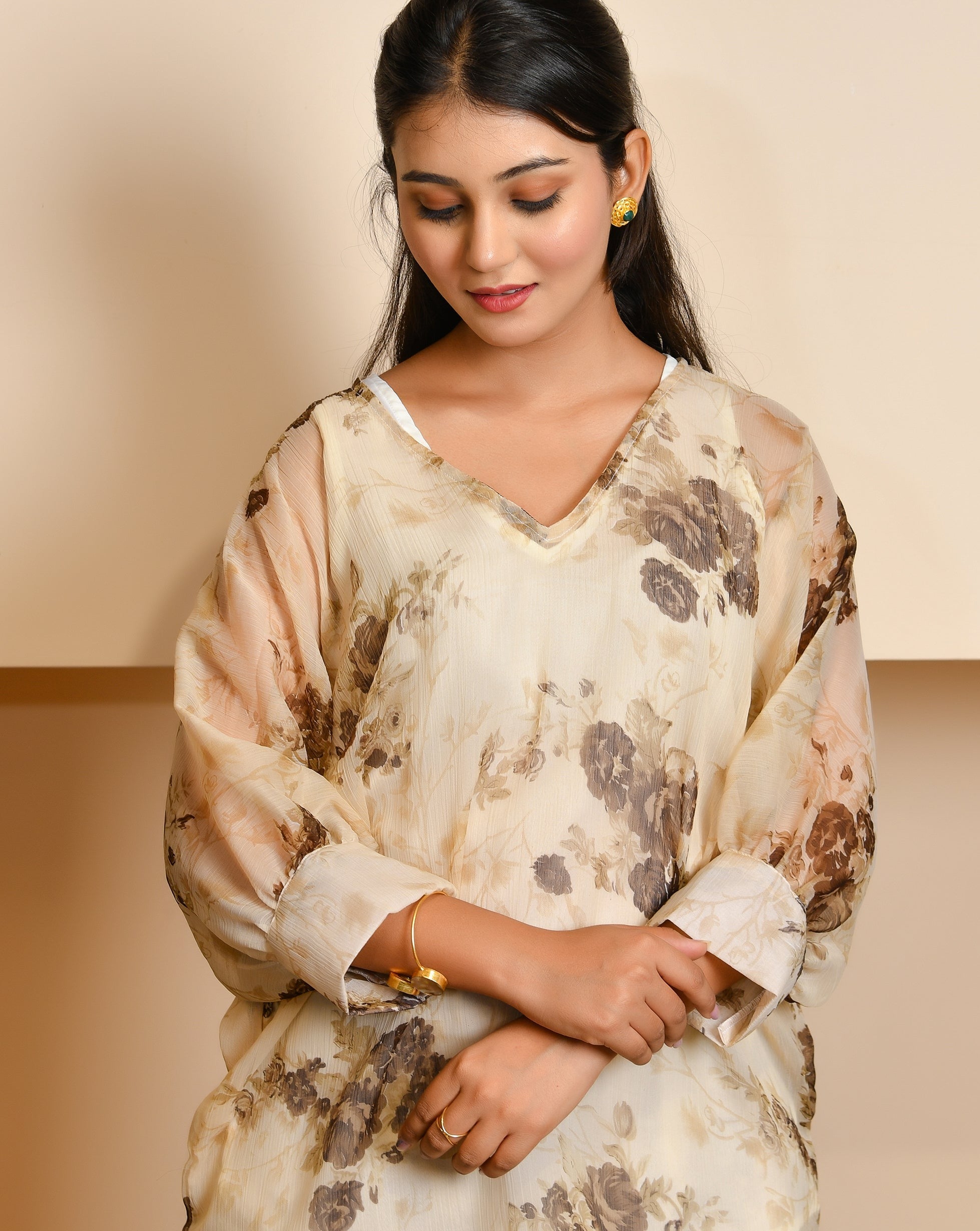 Dryad Cream Floral Cord Set