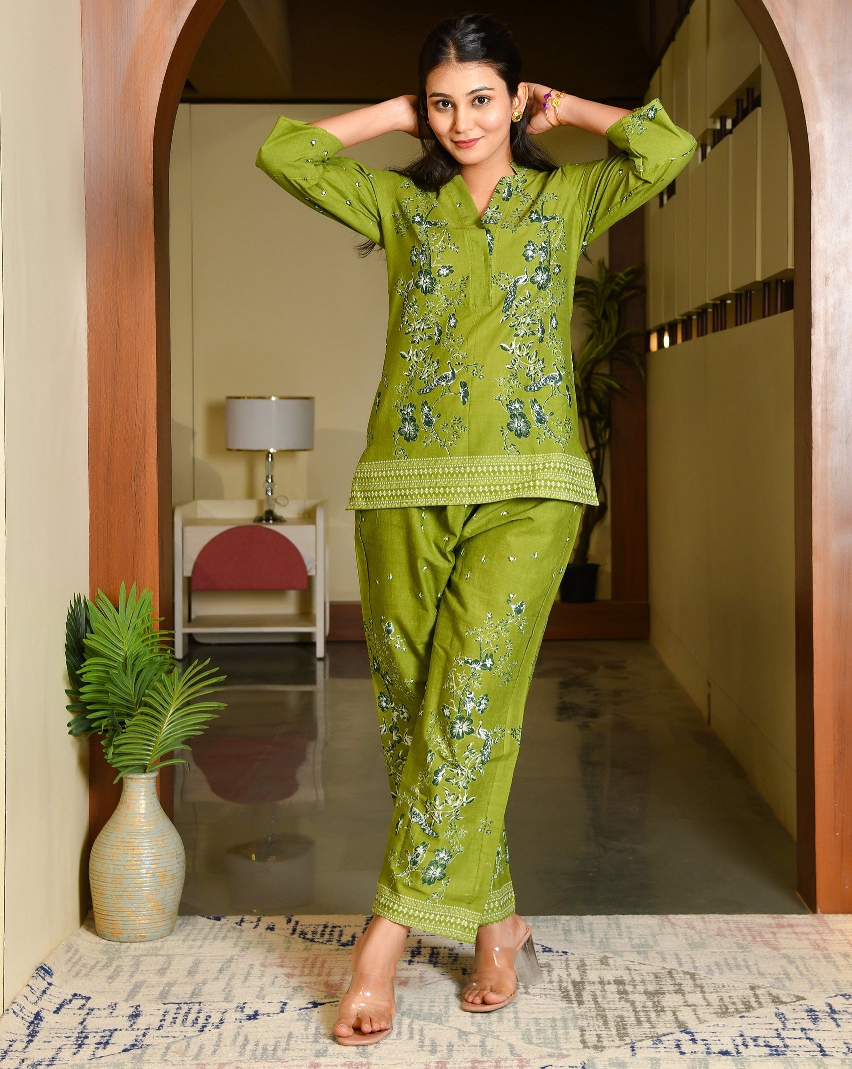 Rinji Green Cotton Cord Set