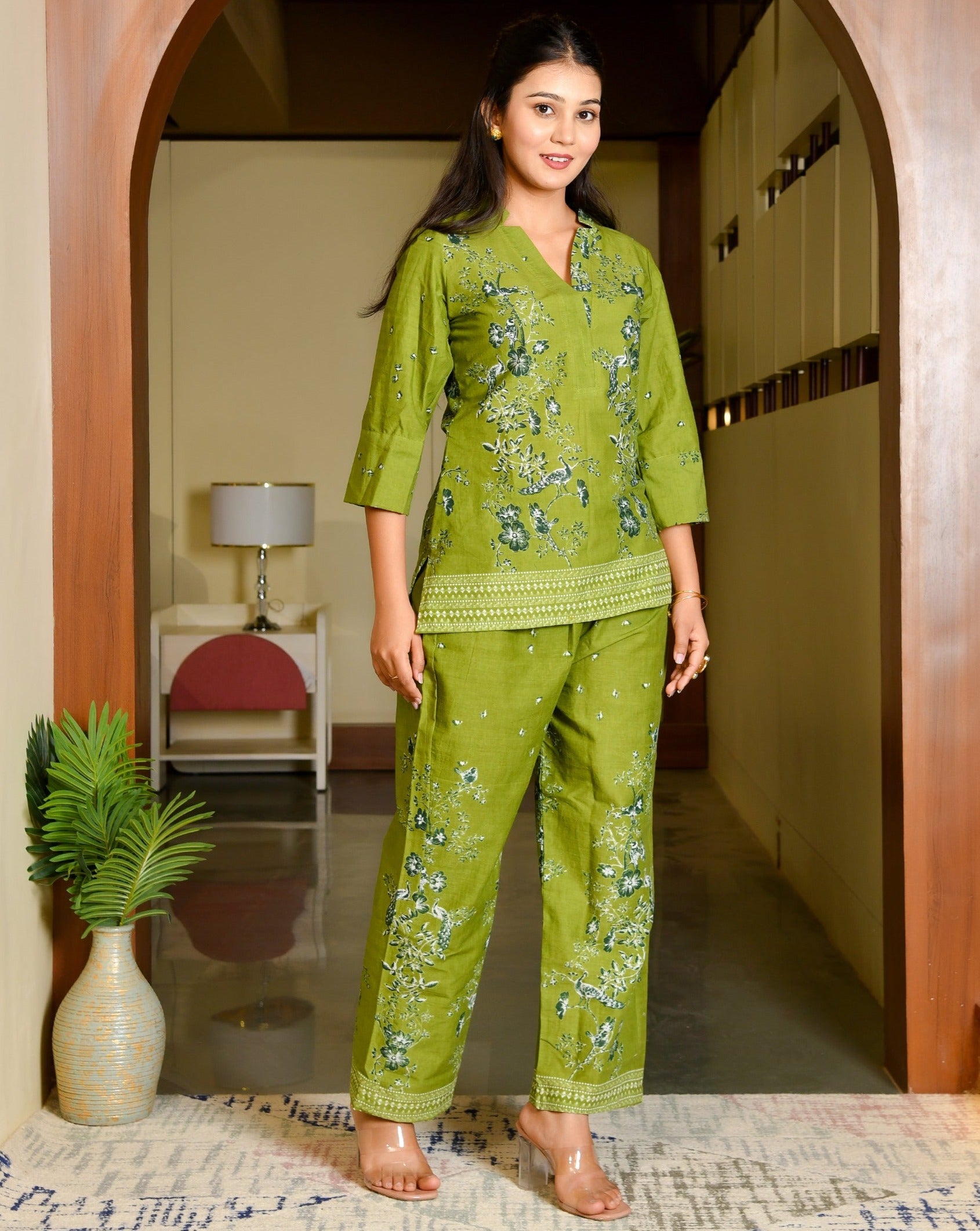 Rinji Green Cotton Cord Set