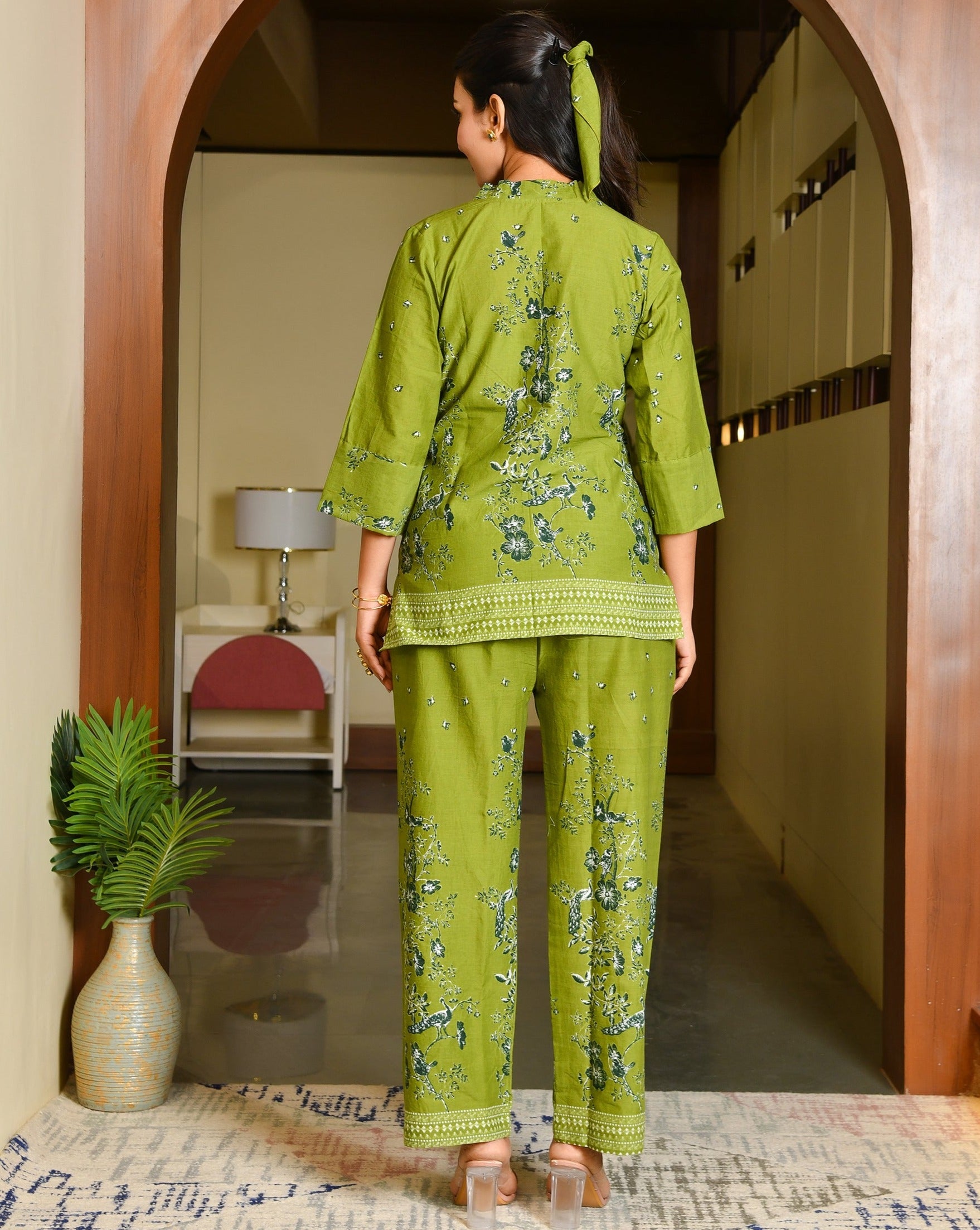 Rinji Green Cotton Cord Set