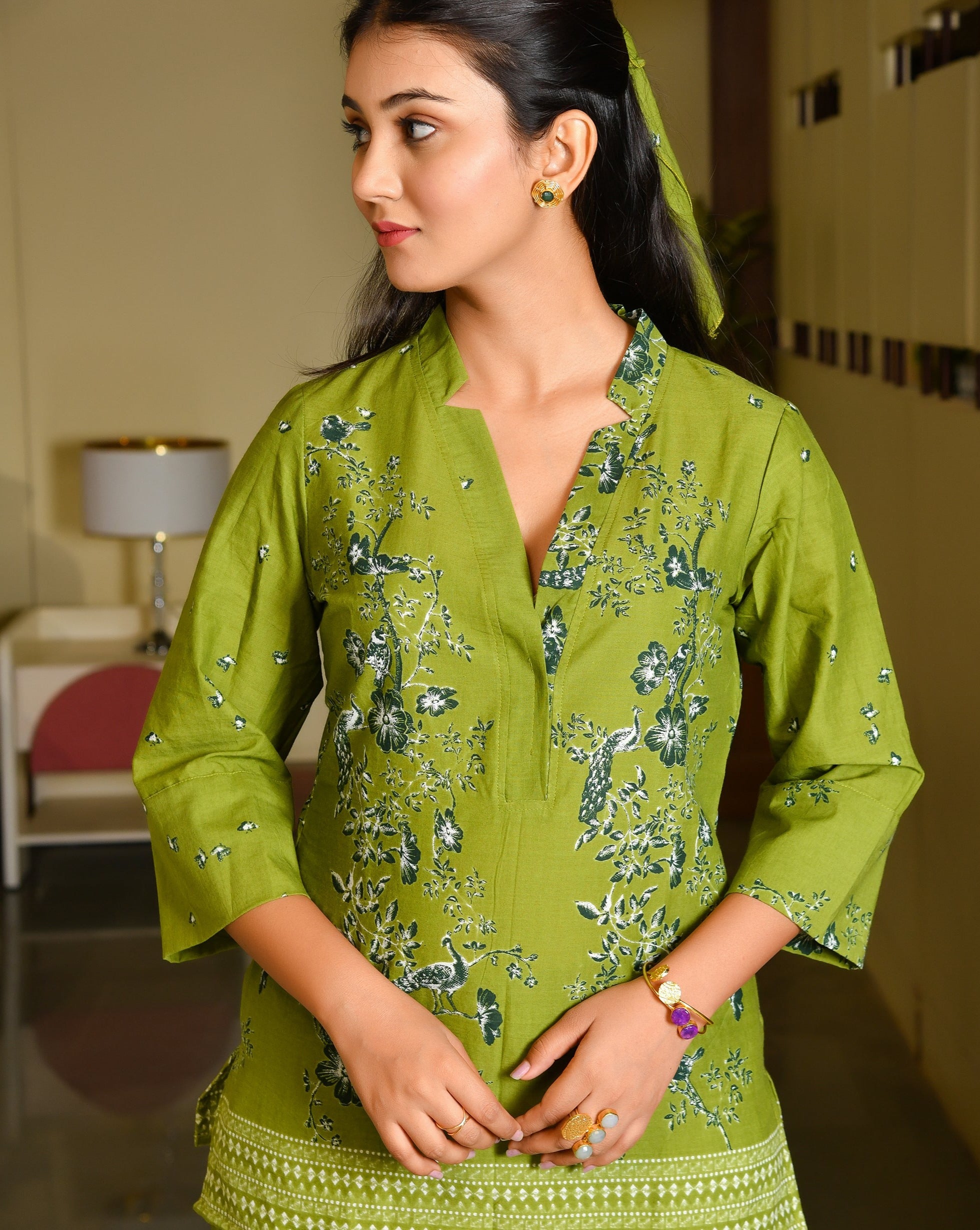 Rinji Green Cotton Cord Set