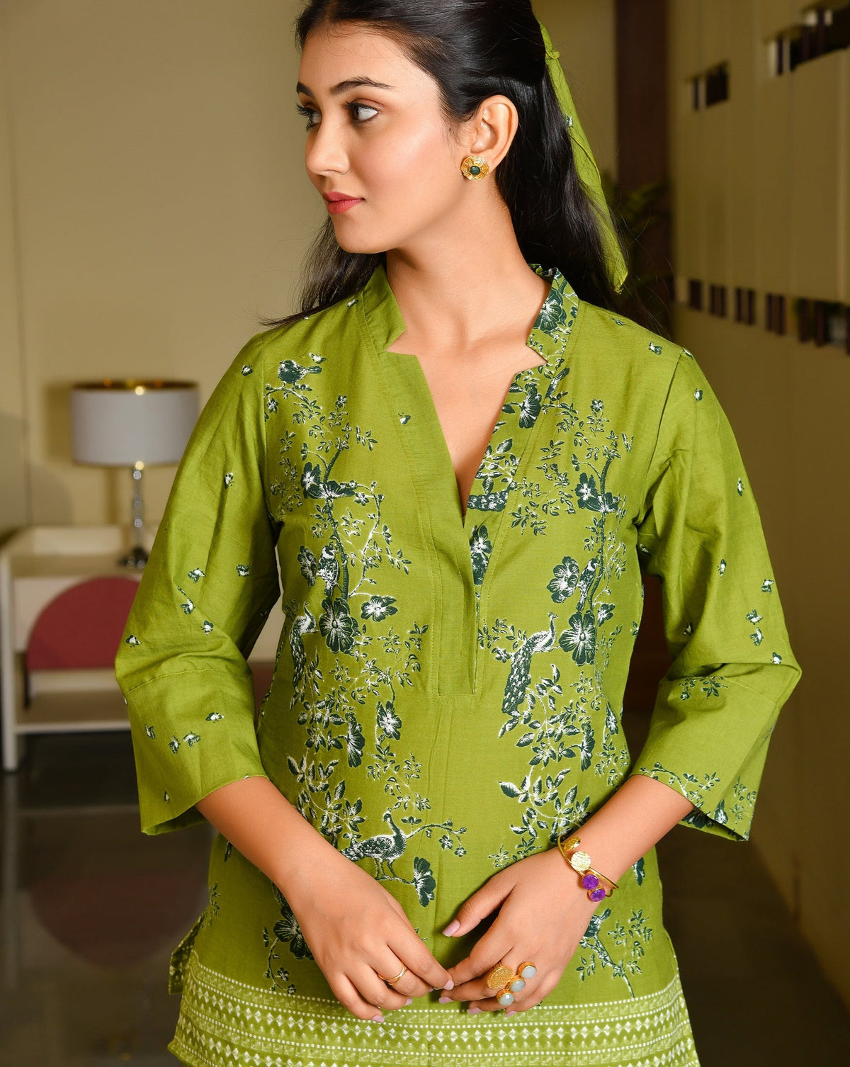 Rinji Green Cotton Cord Set