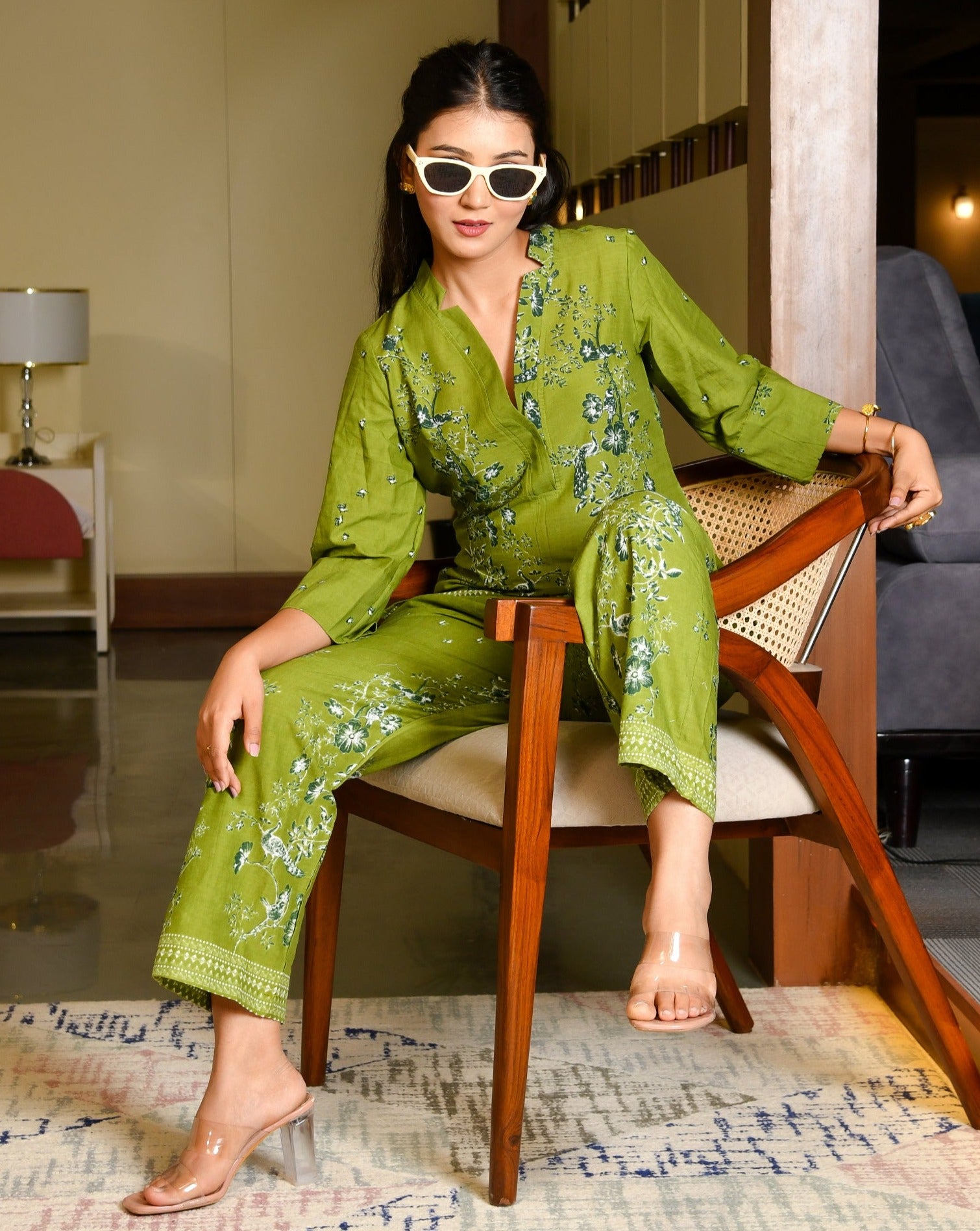 Rinji Green Cotton Cord Set