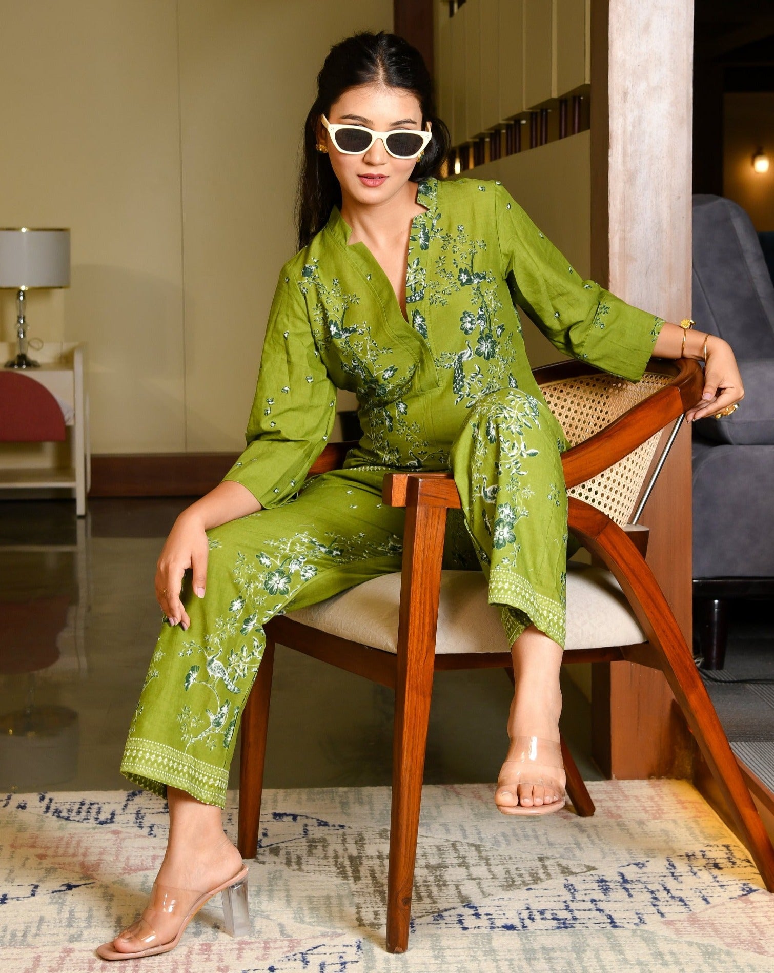 Rinji Green Cotton Cord Set