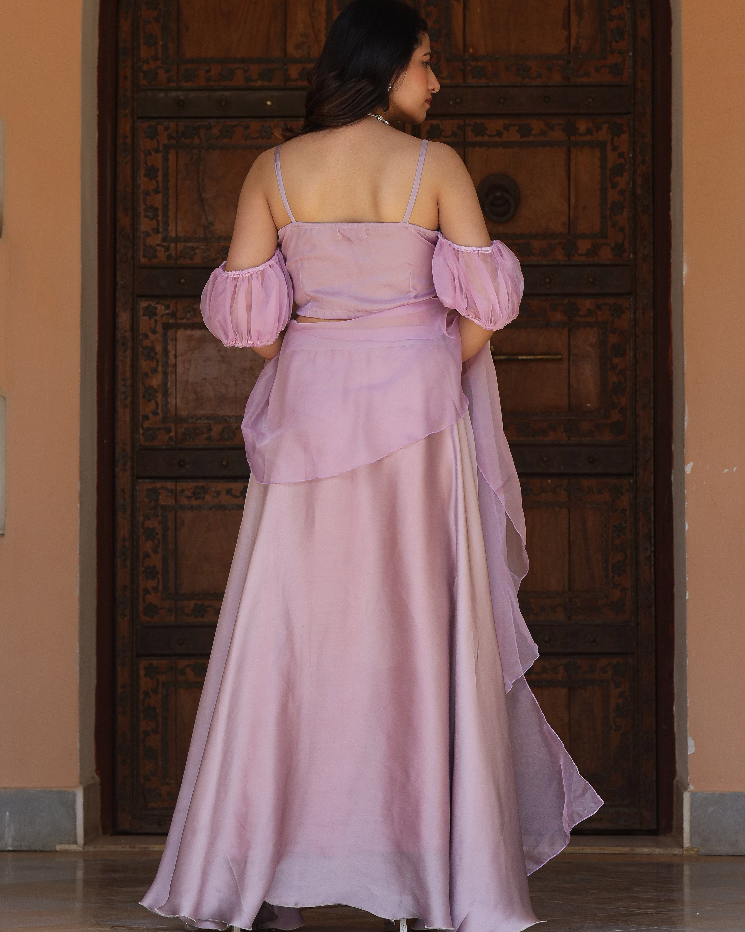 Laila Lavender Handpainted Lehenga Set