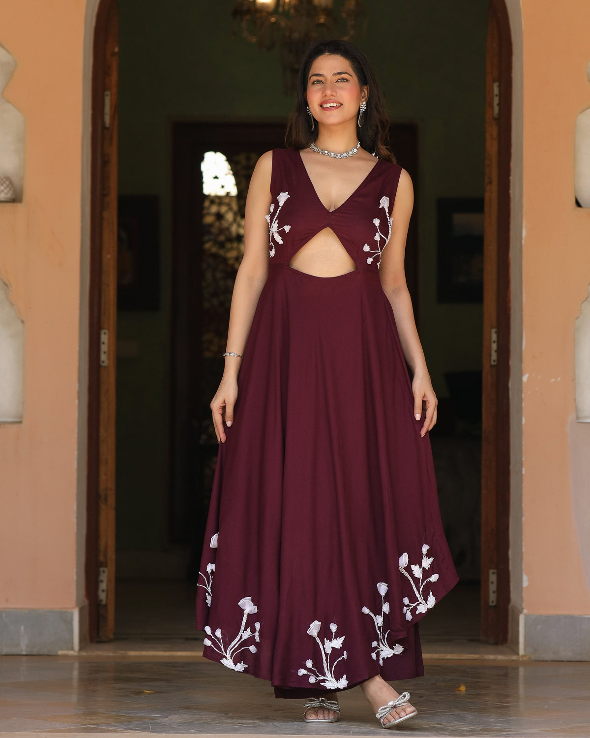 Jemmy Wine Handpainted Suit Set