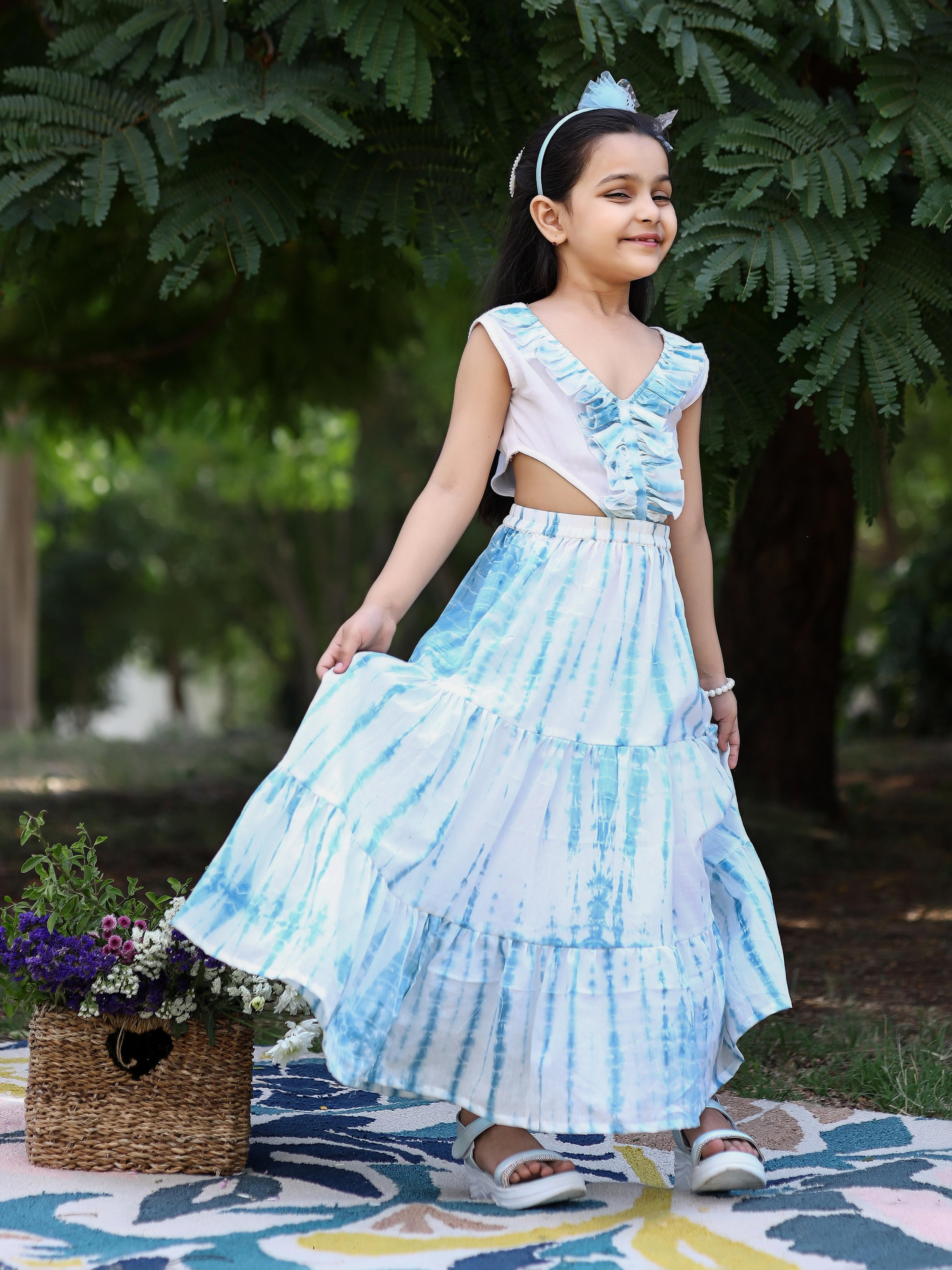 Watery Blue Kids Dress