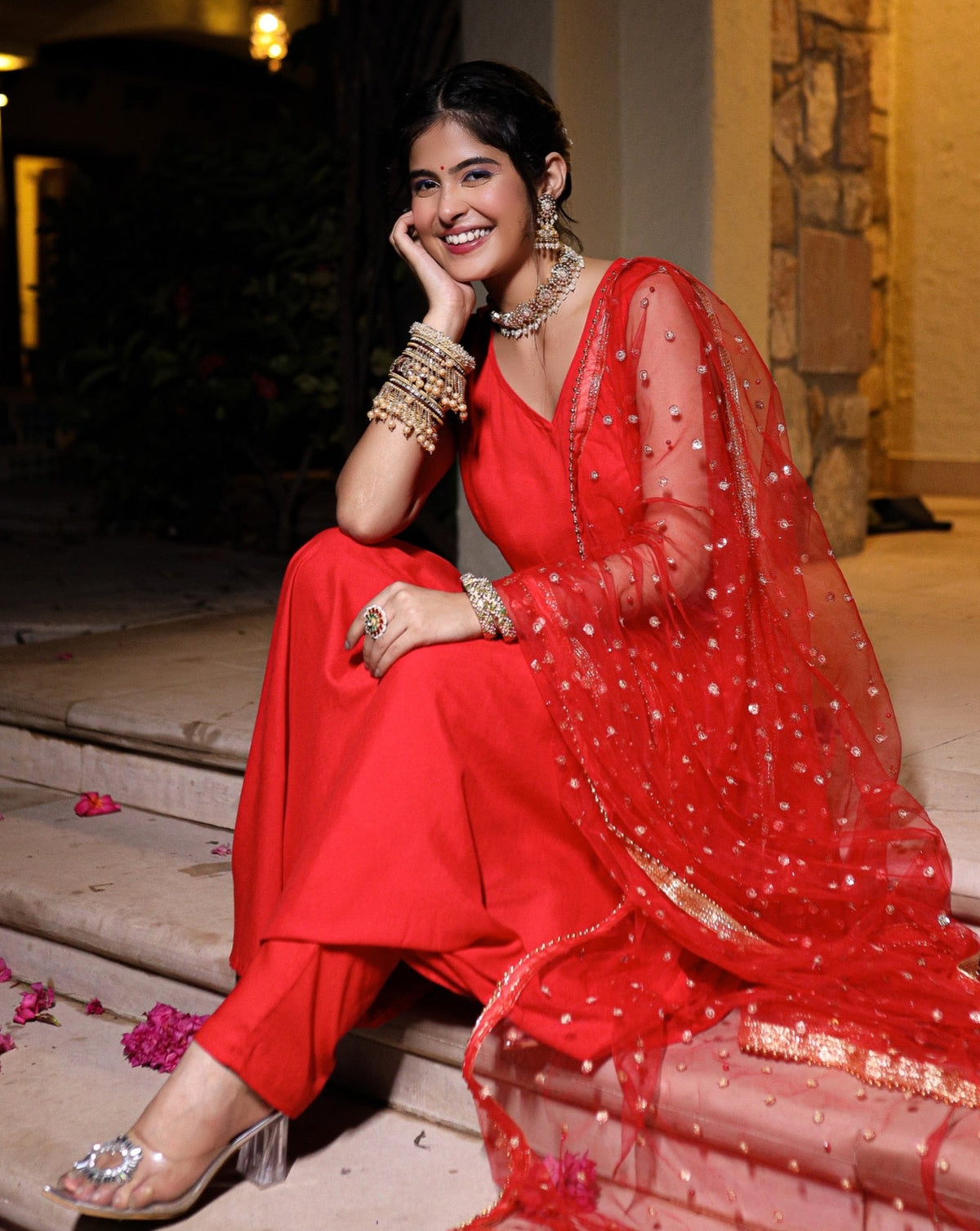 Kamya Red suit Set