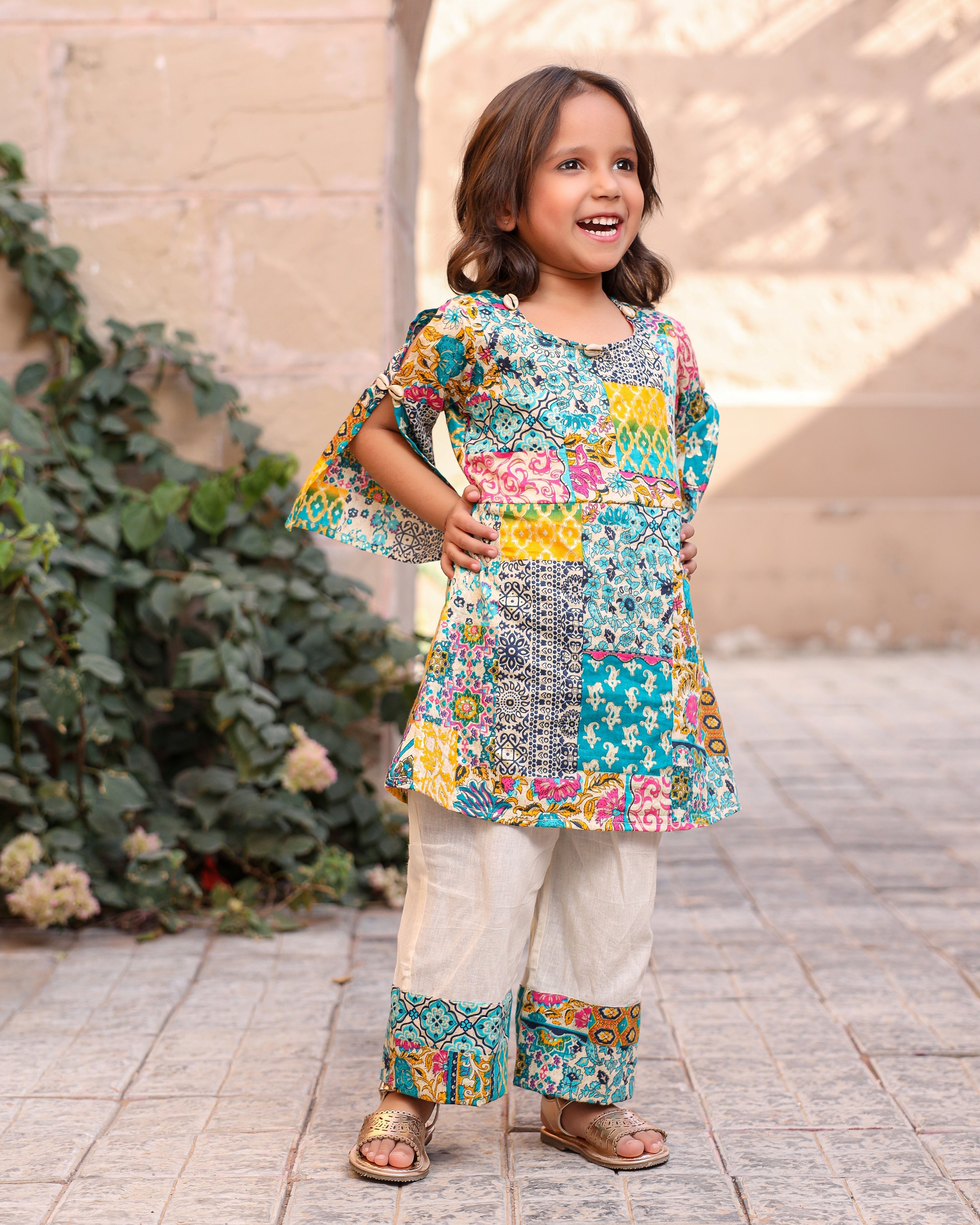 Kids Satrangi Kurta Set