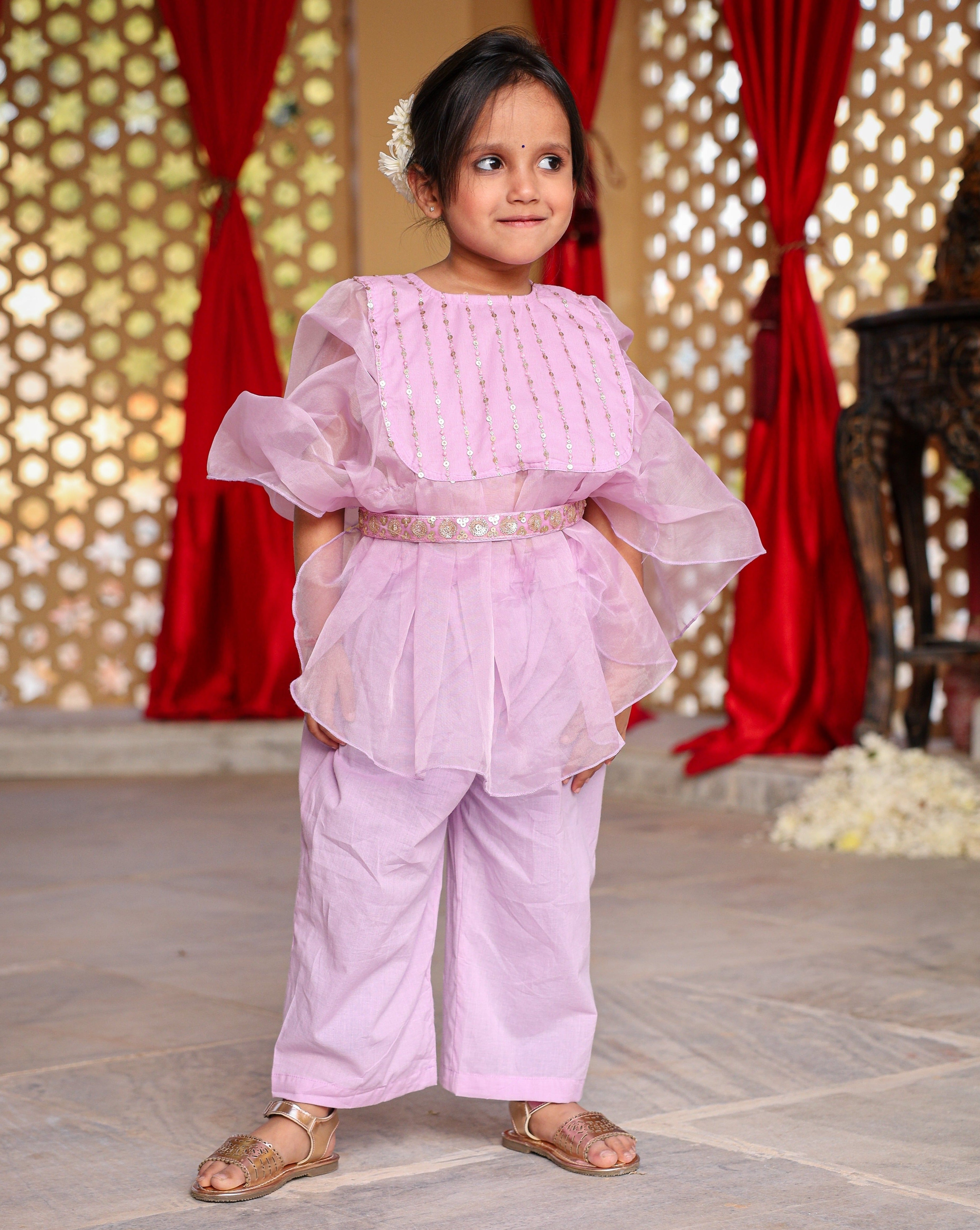 Kids Sunshine Sequin Kaftan Set