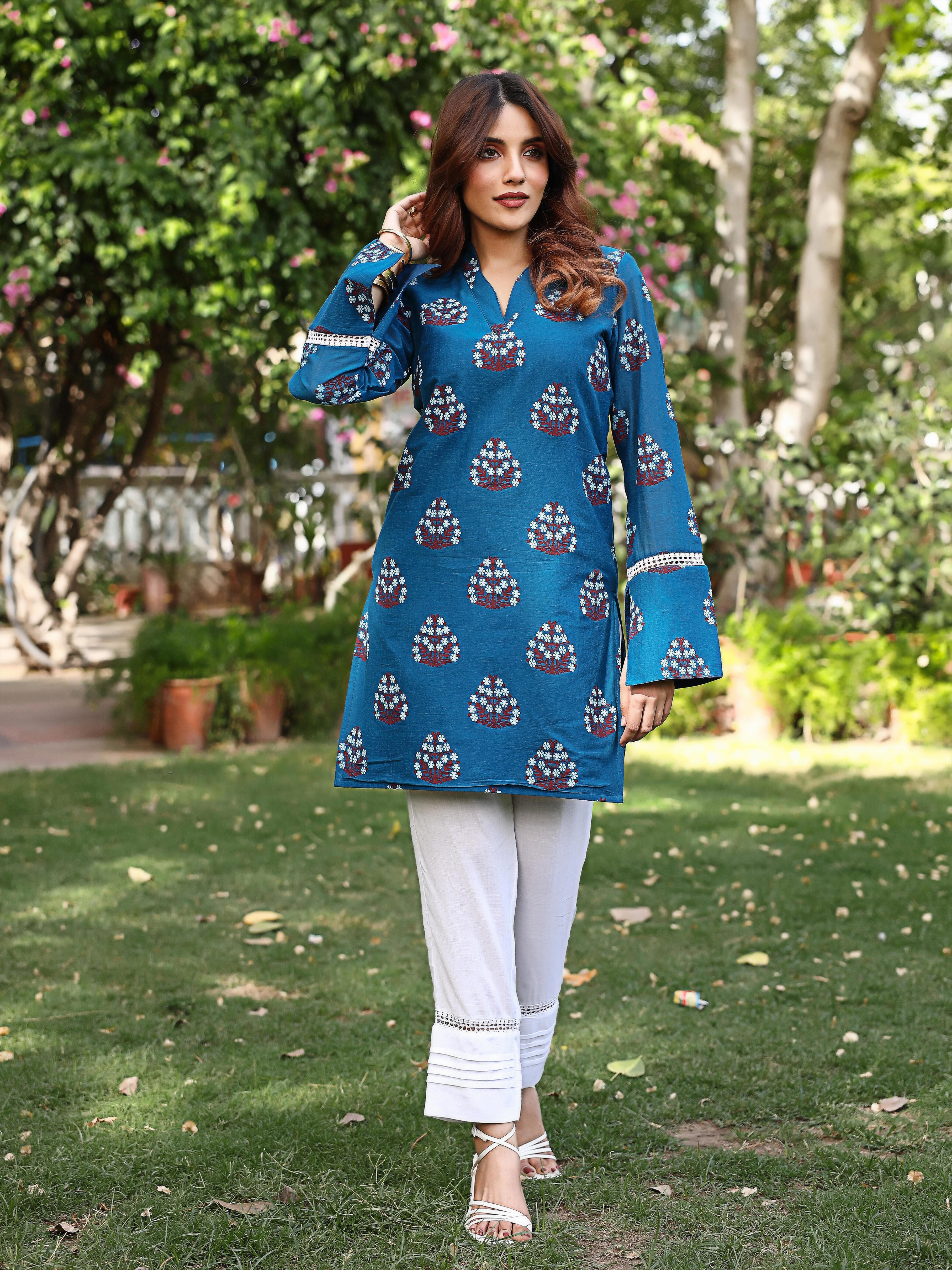 Turquoise Blue Kurta Set