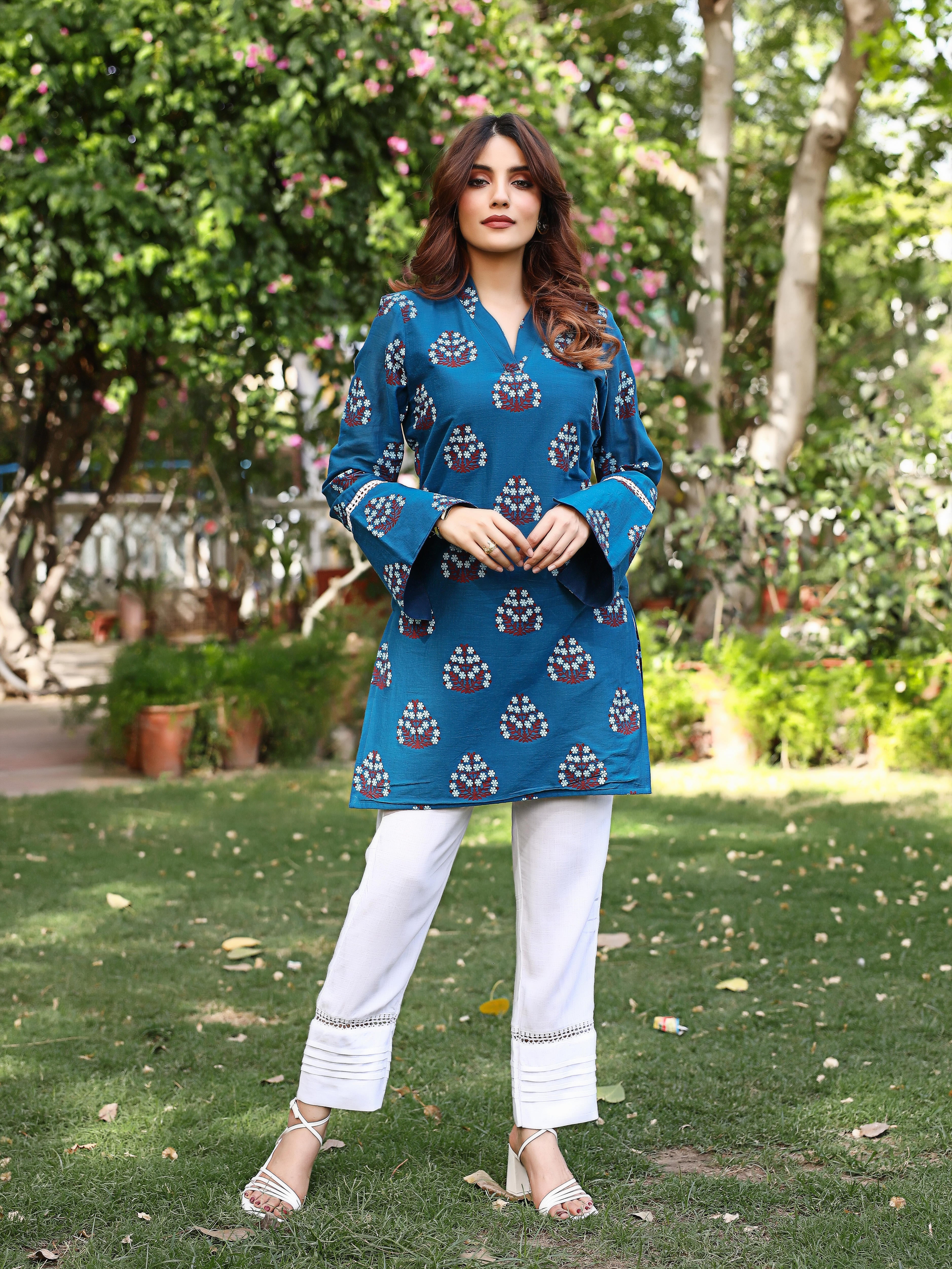 Turquoise Blue Kurta Set